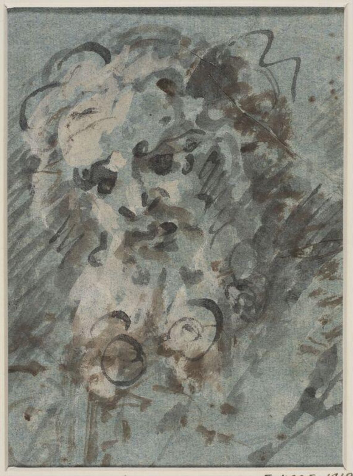 Head of a bearded man, Benjamin West, 1738-1820
