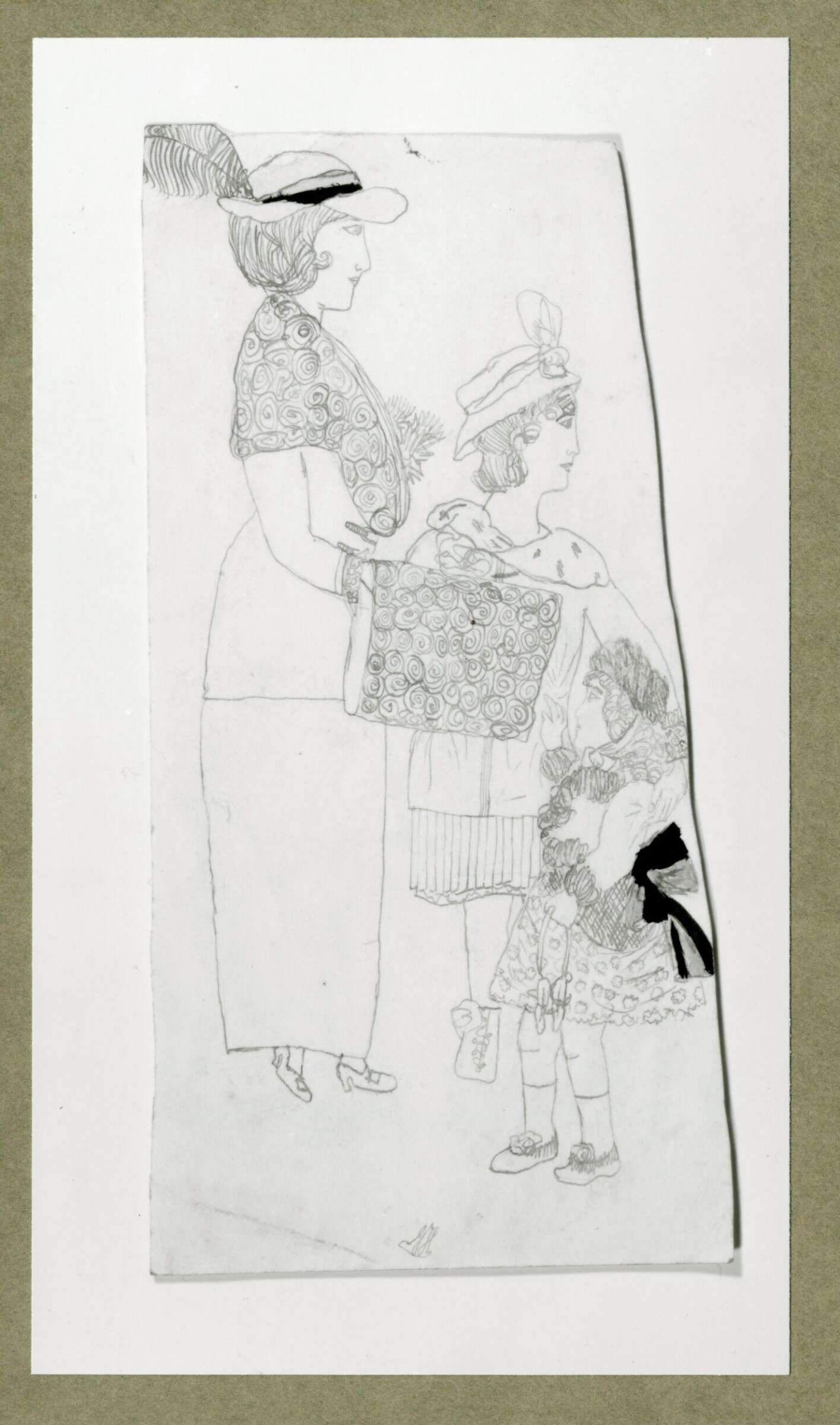 Woman and two girls, Margarete Hamerschlag, 1908-1914