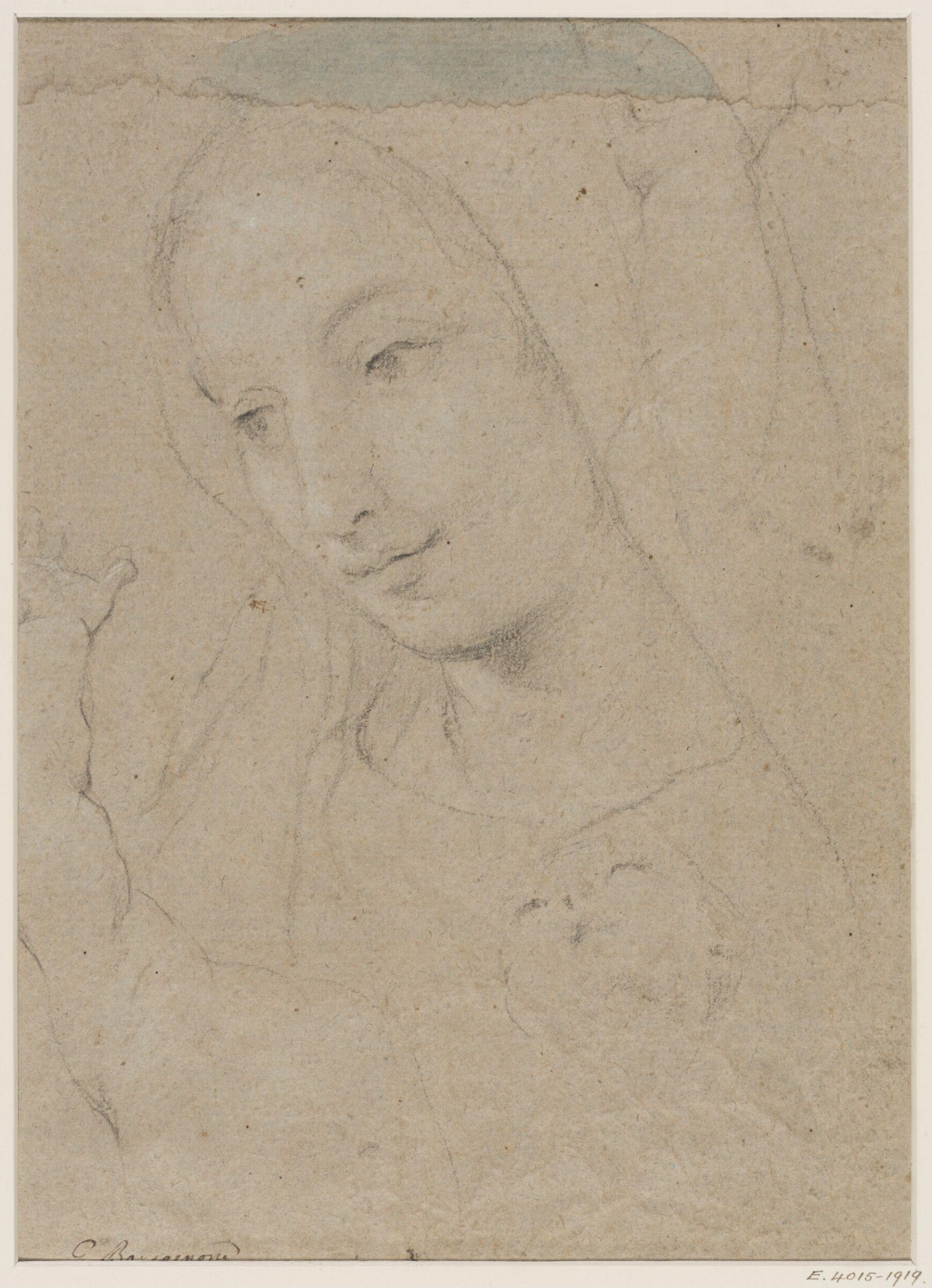Head of a young woman, Guillaume Courtois, ca. 1650-79