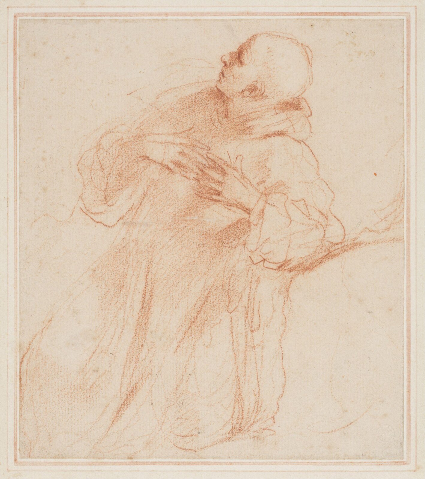 A Kneeling Monk, Guercino