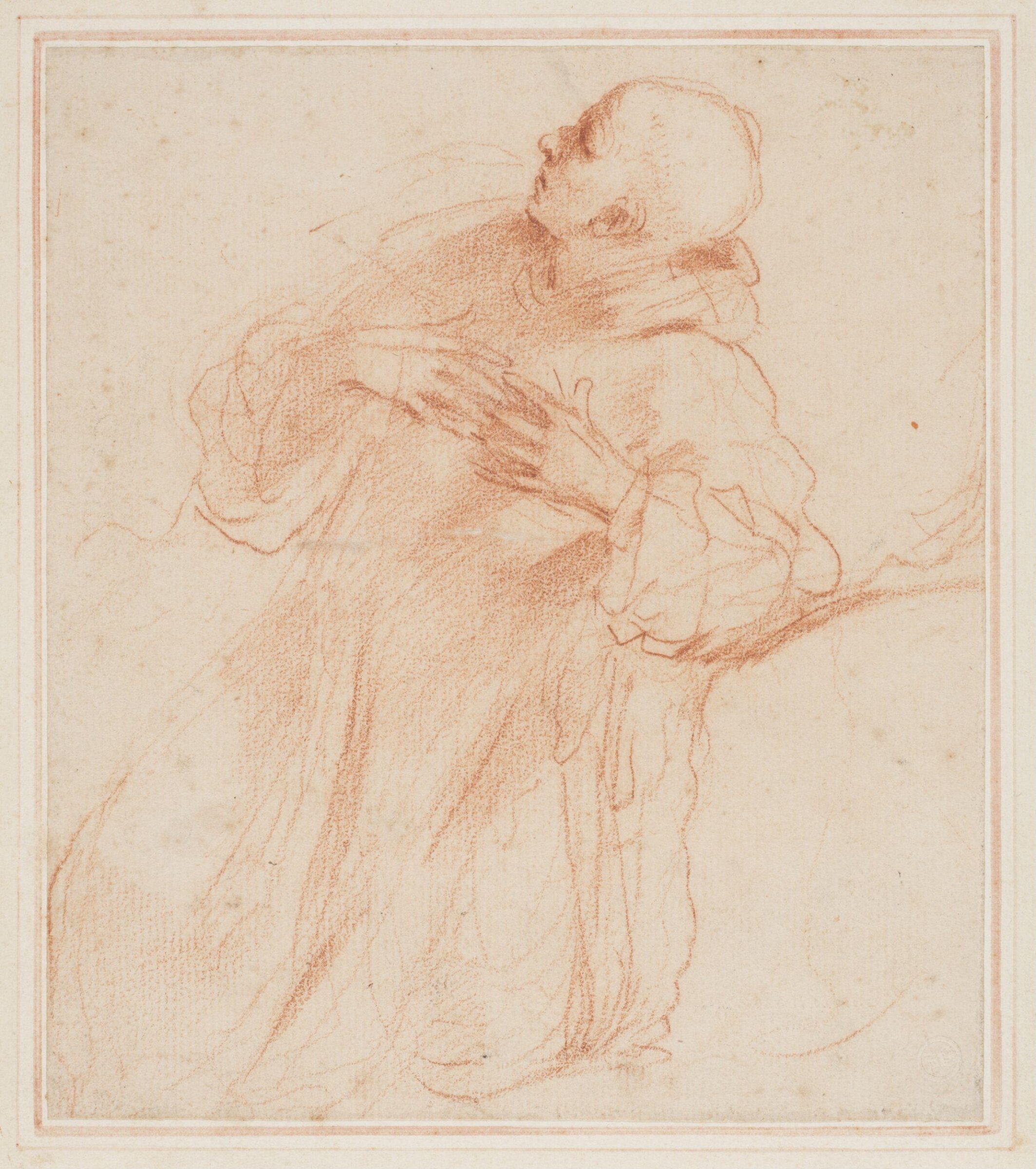 A Kneeling Monk, Guercino