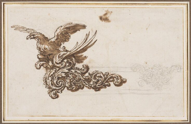 Ornamental design incorporating an eagle probably for the foot