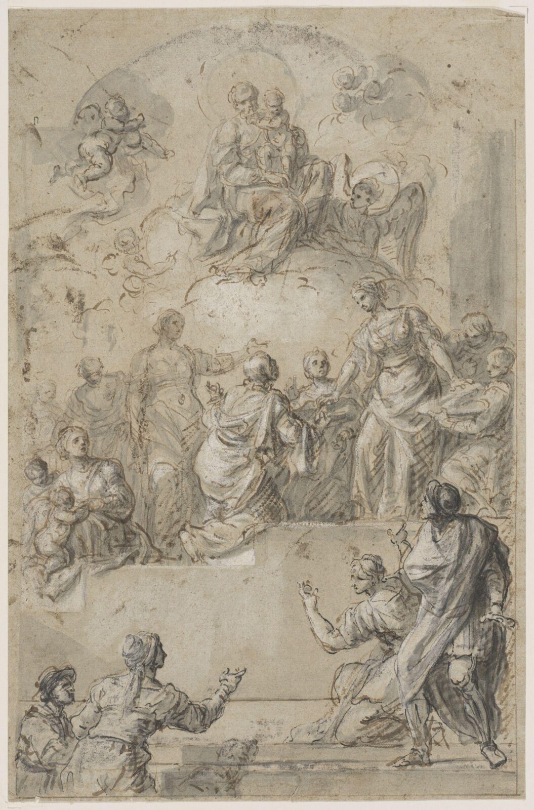 St Cecilia Distrubting Alms, Francesco Solimena, 1657-1747