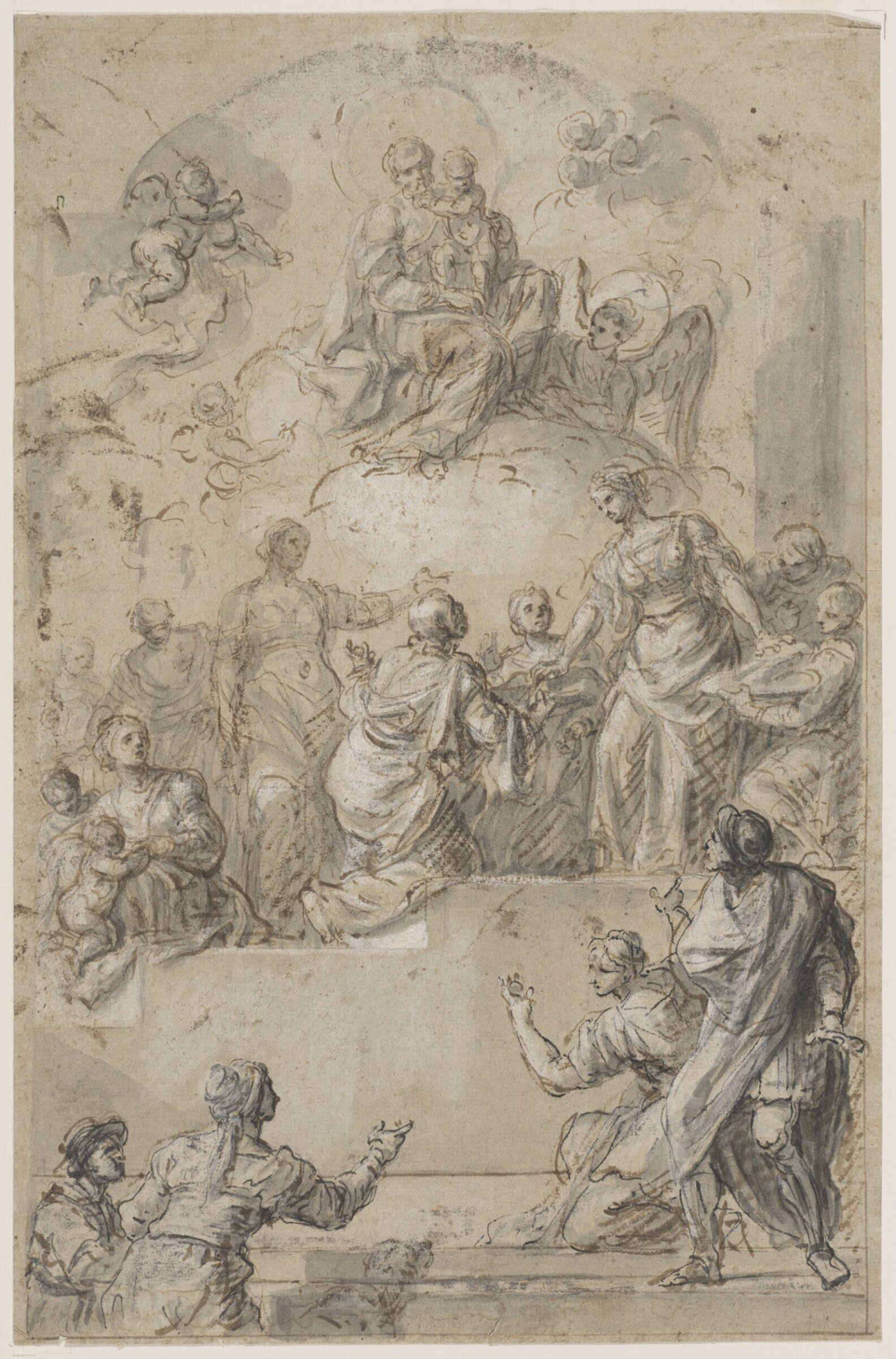 St Cecilia Distrubting Alms, Francesco Solimena, 1657-1747
