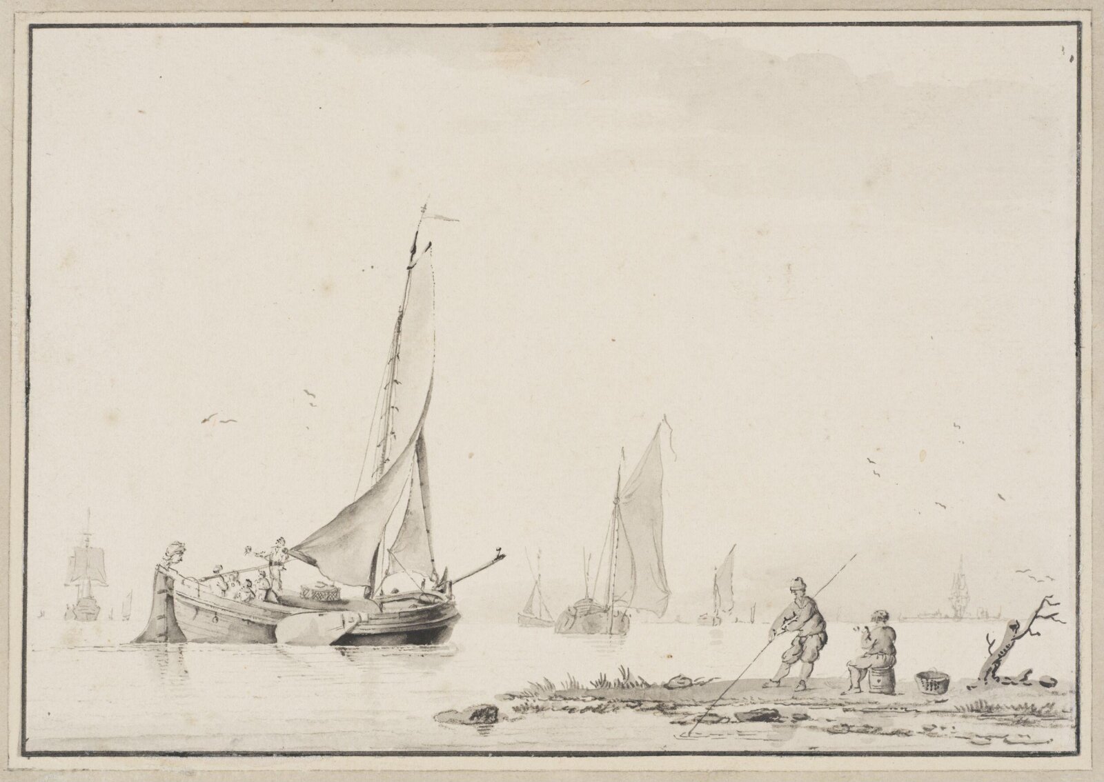 Dutch River Barges, Wigerus Vitringa, 1657-1721