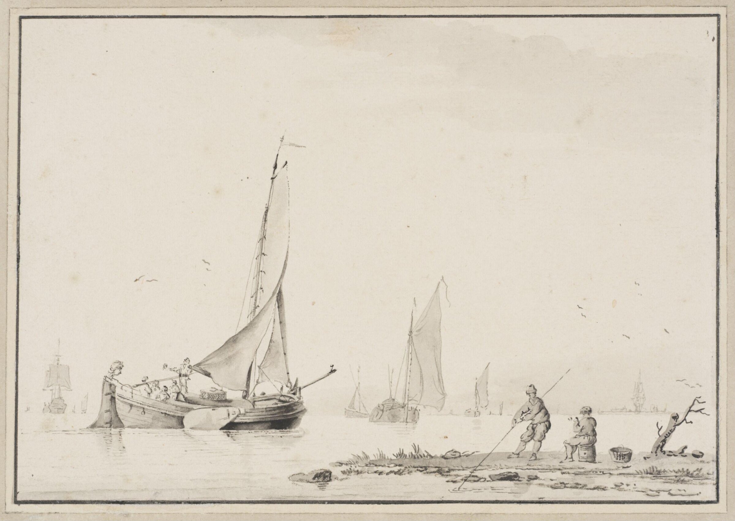Dutch River Barges, Wigerus Vitringa, 1657-1721