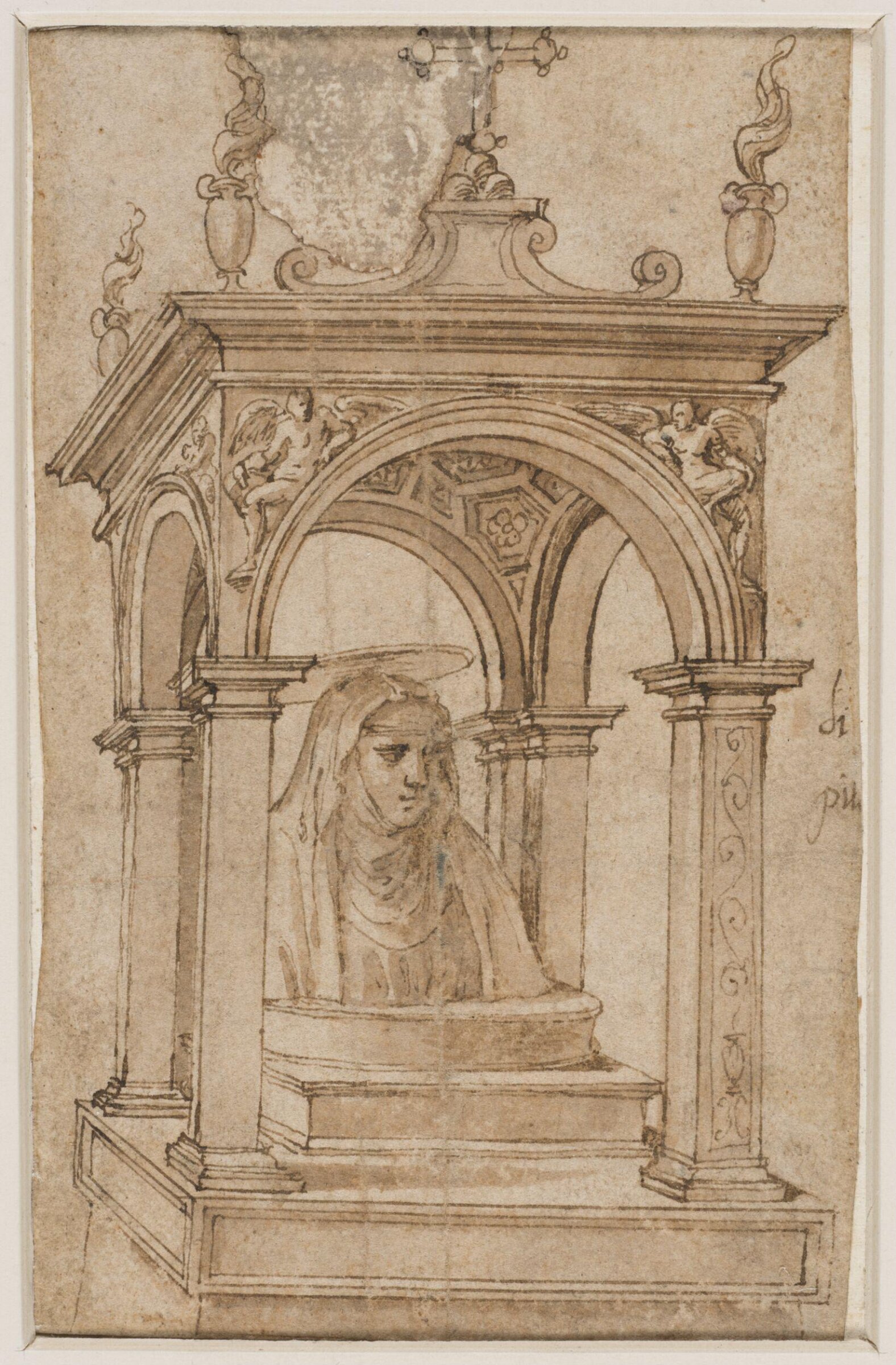 Design for a reliquary, Baldassare Peruzzi, c.1532