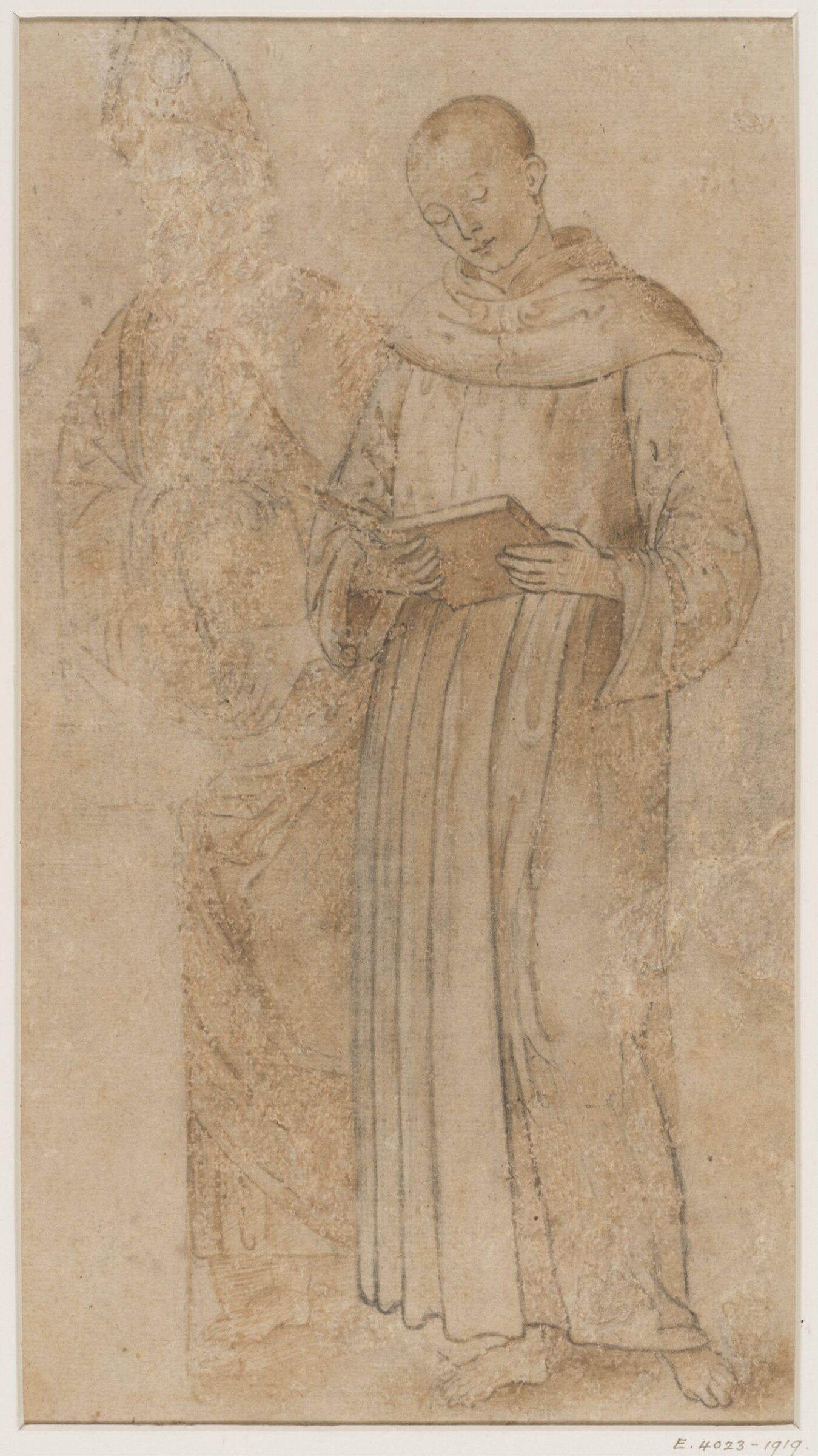 A Saint reading ; on his right stands a bishop, Perugino, early 15th century