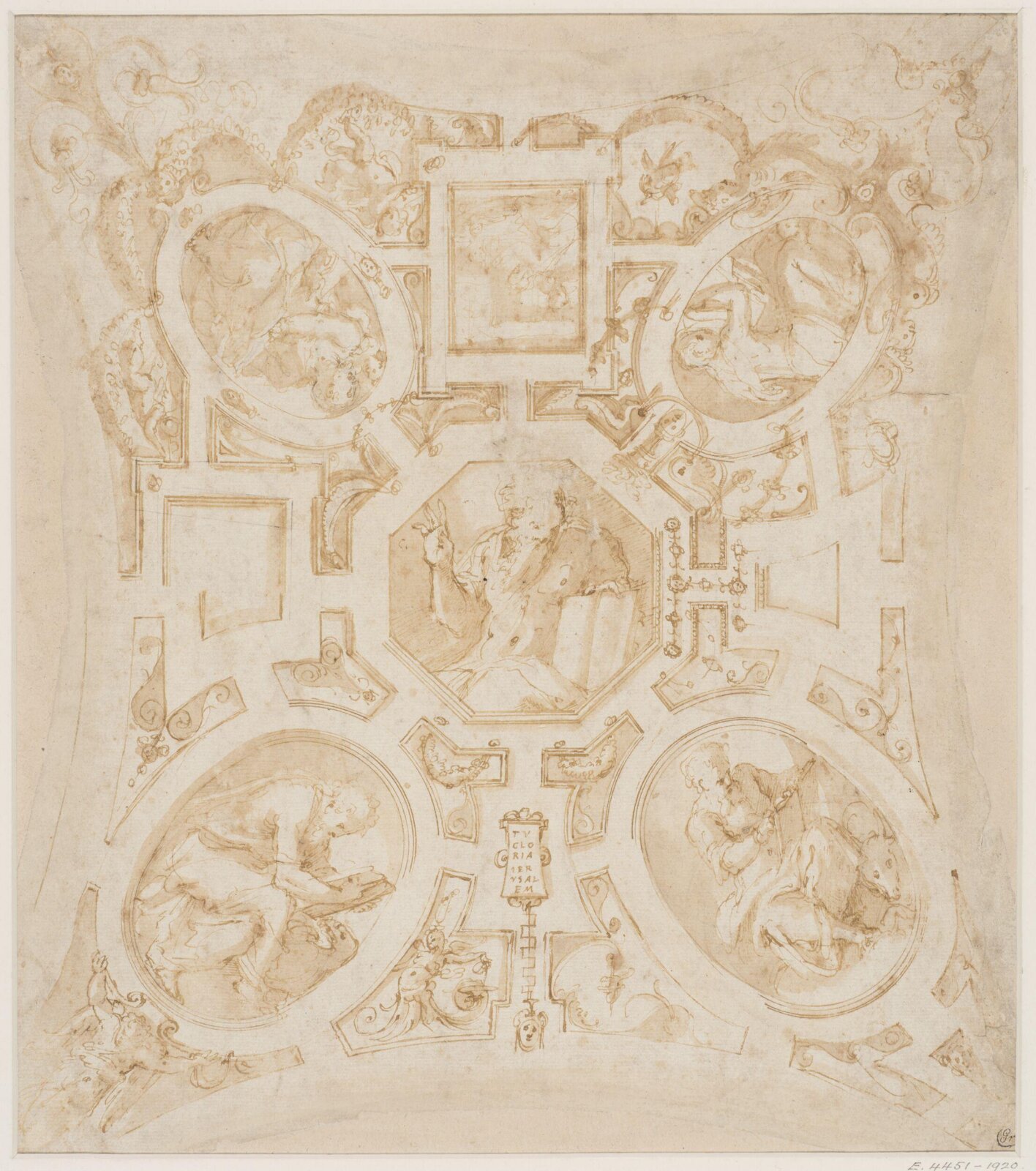 Design for a vaulted ceiling, Giorgio Vasari, 1511-74