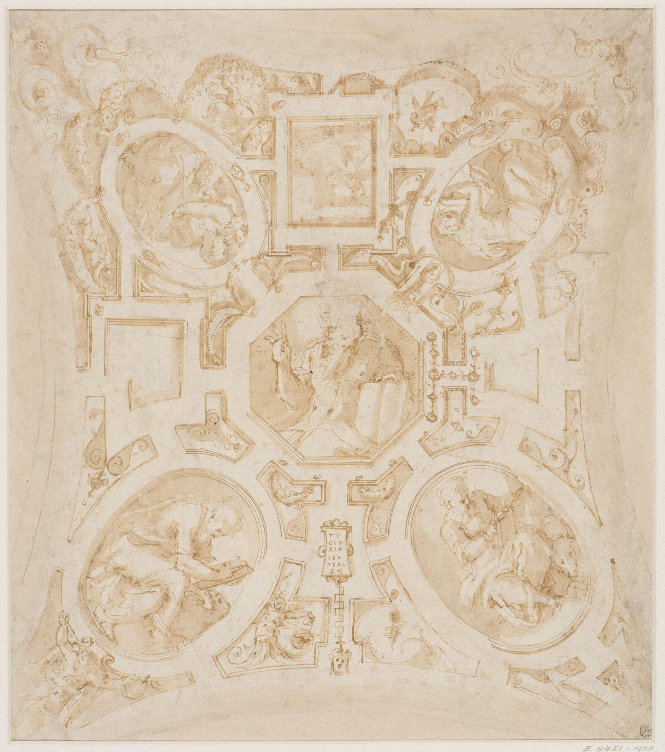 Design for a vaulted ceiling, Giorgio Vasari, 1511-74