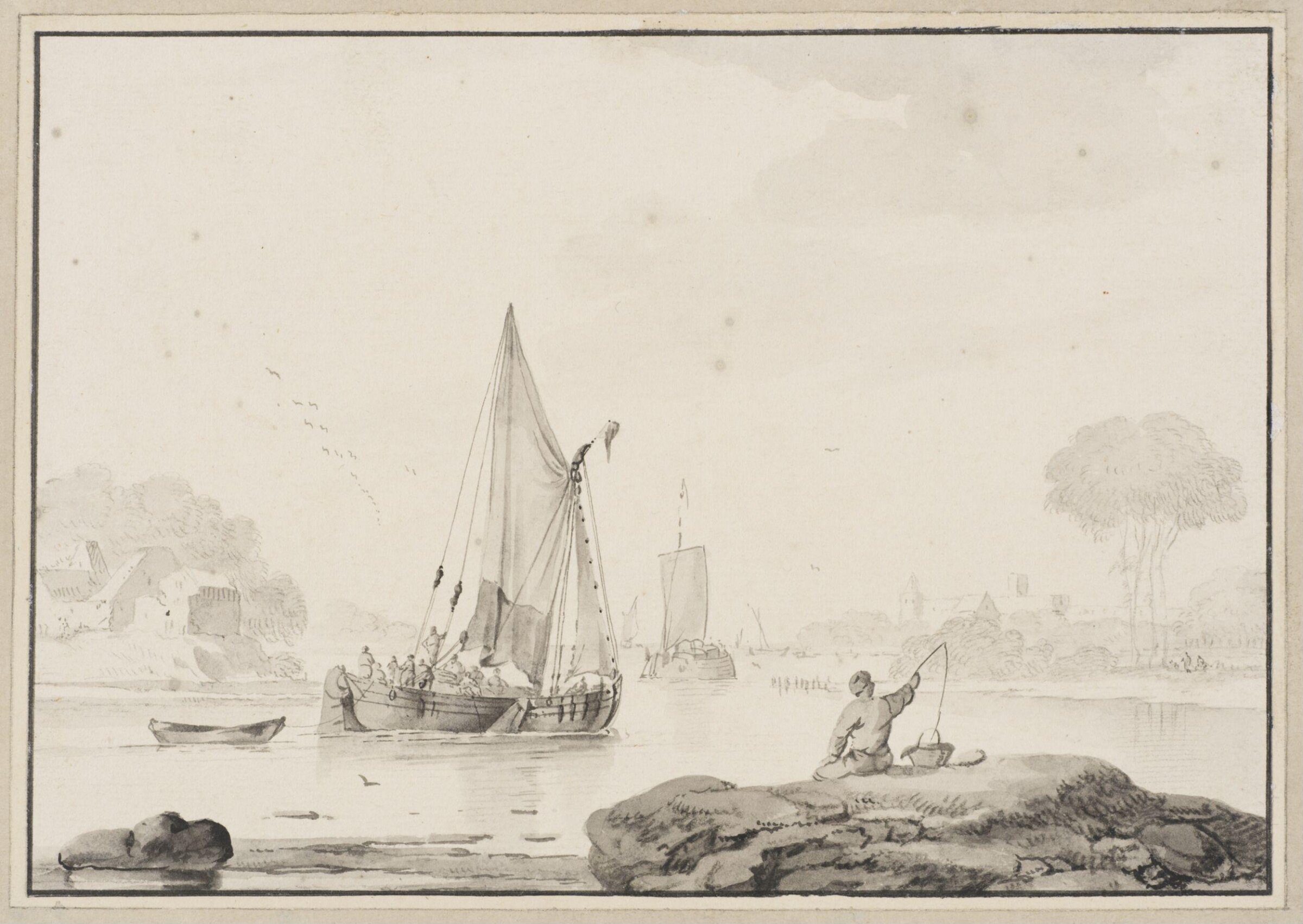 Dutch River Barges, Wigerus Vitringa, 1657-1721