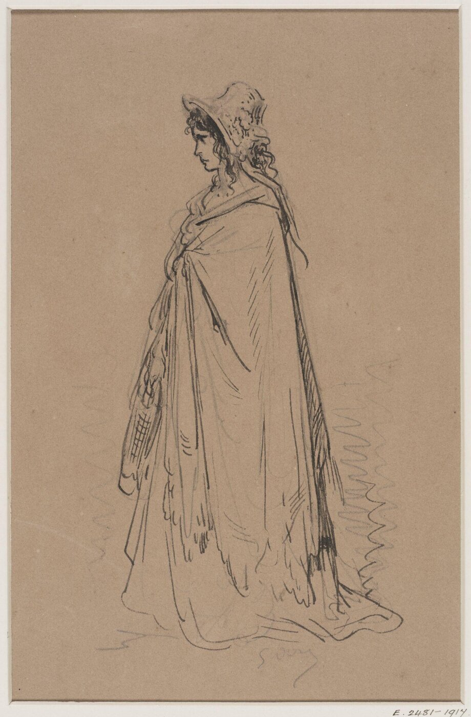 Gustave Dore, Original sketch of a female figure
