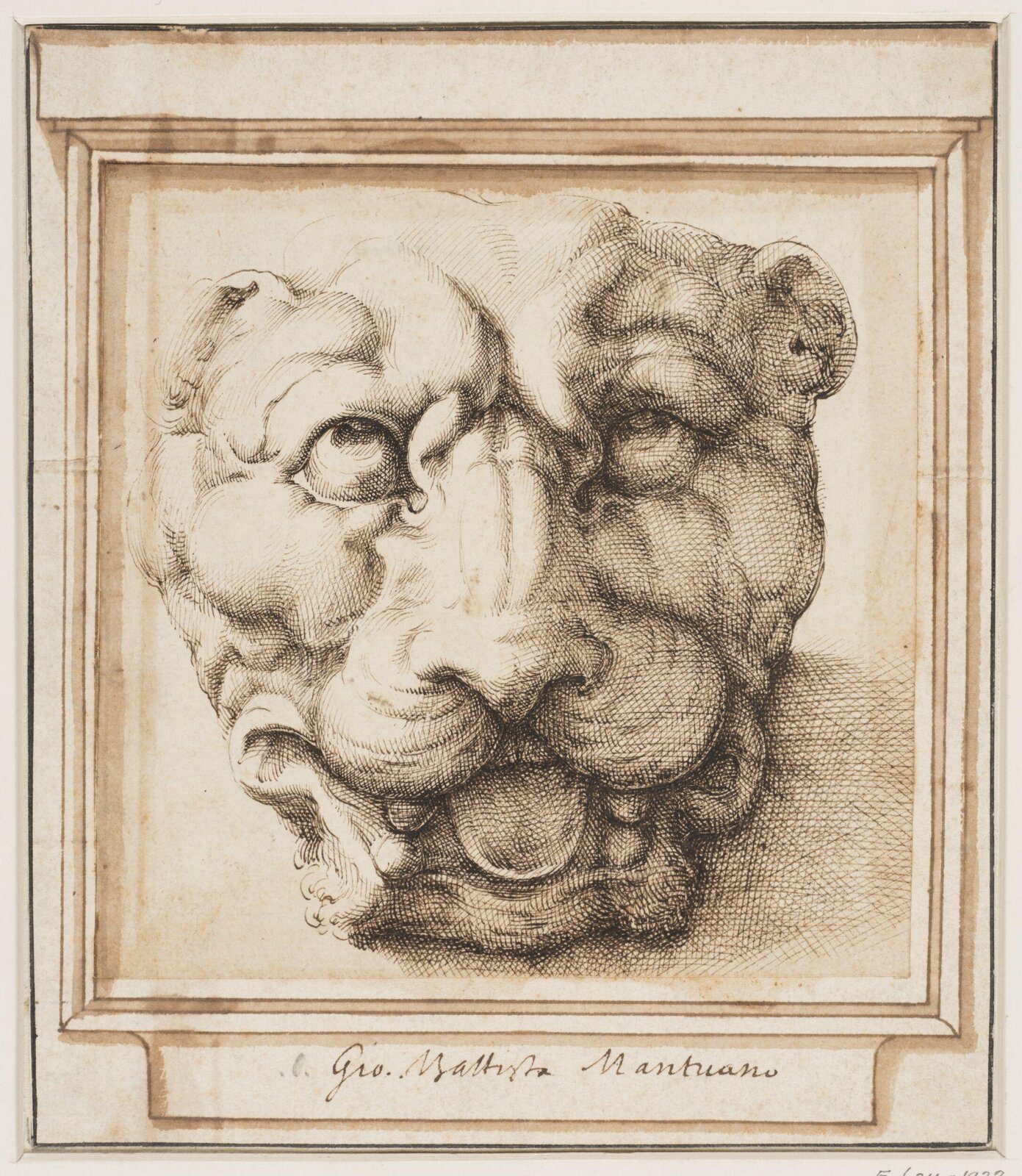 Design for a lion mask, mid 16th century