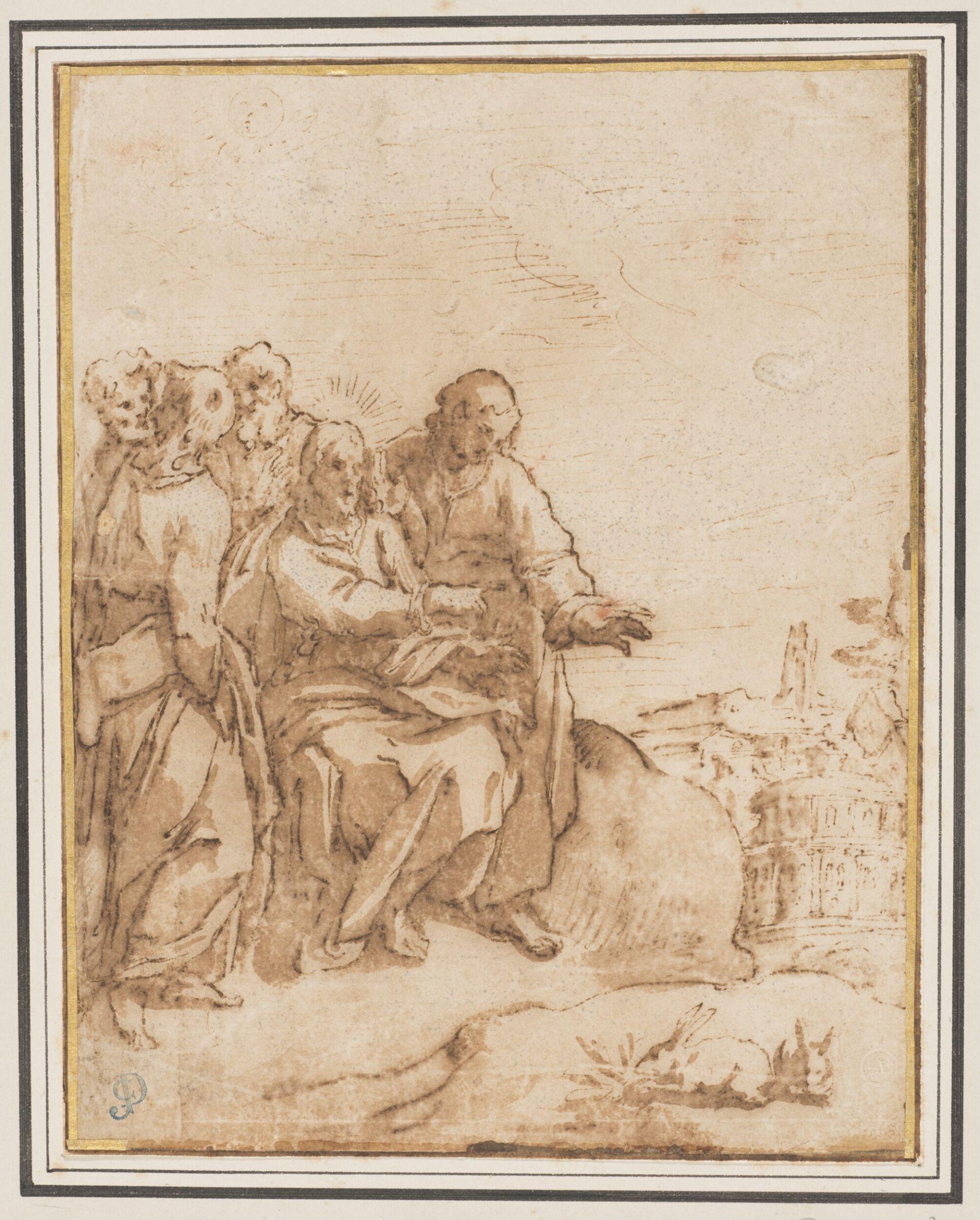 Christ and Four Disciples on a Hill, Paolo dei Franceschi, Early 17th century