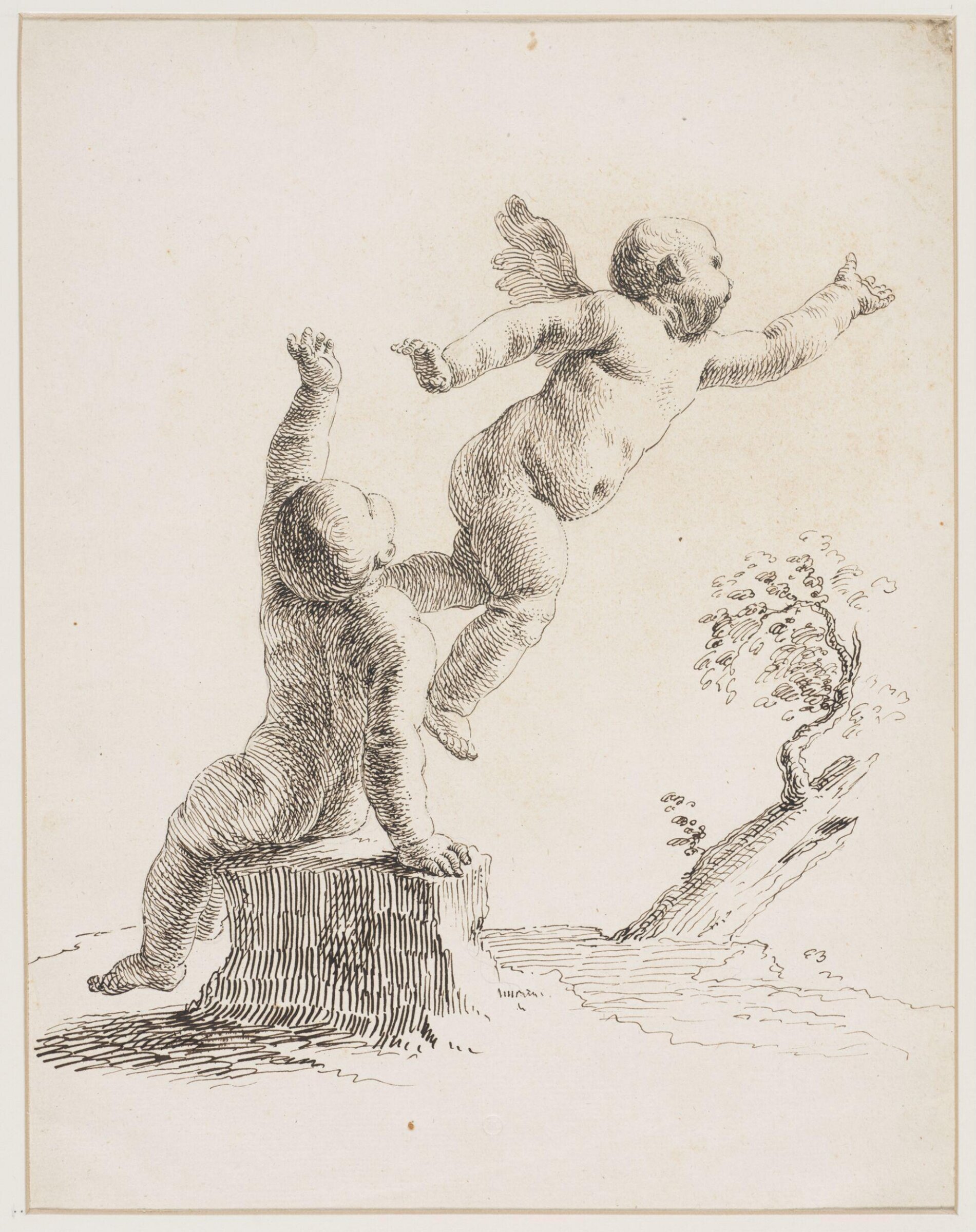 Drawing, attributed to François Boucher, 18th century