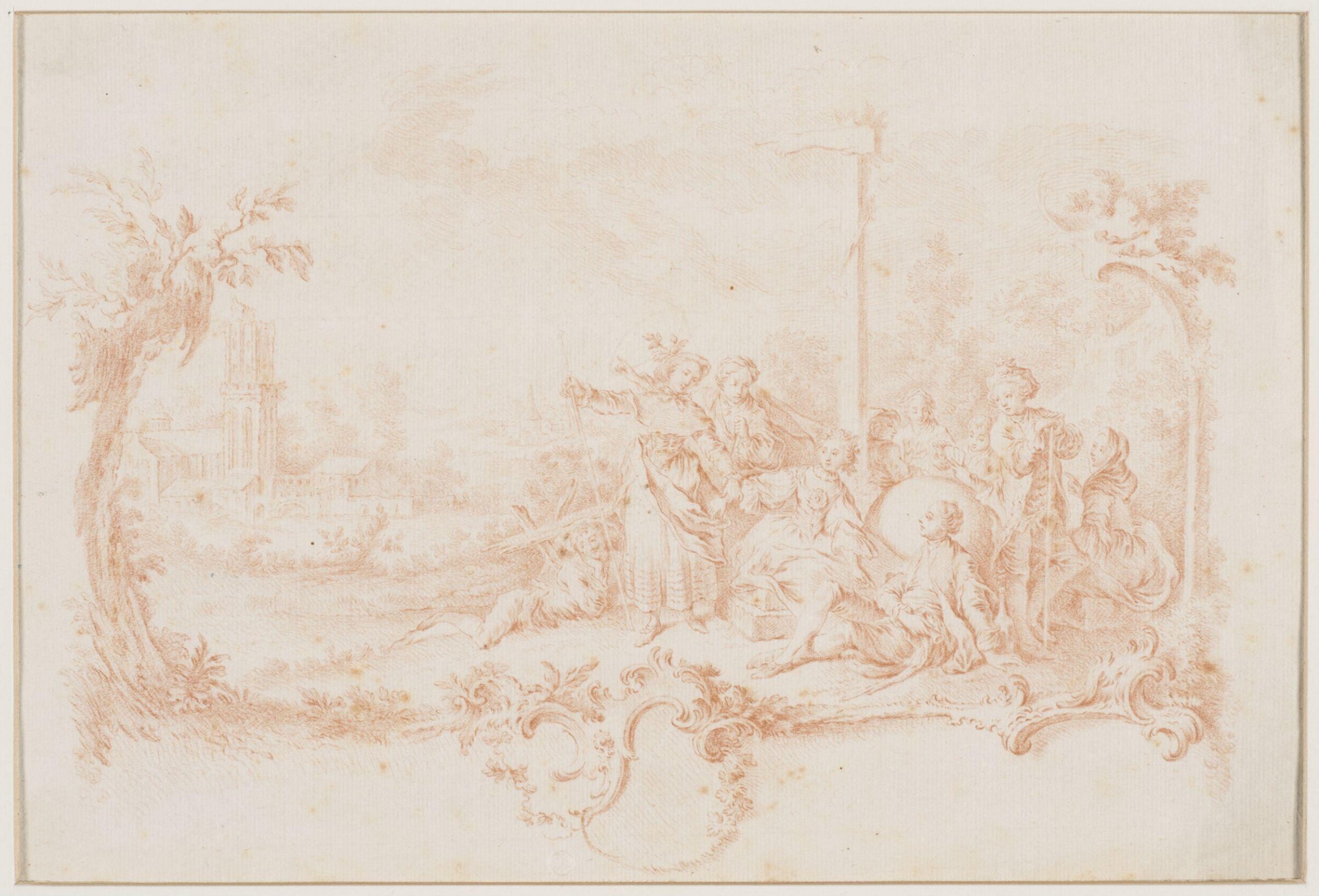 Drawing, attributed to François Boucher, 18th century