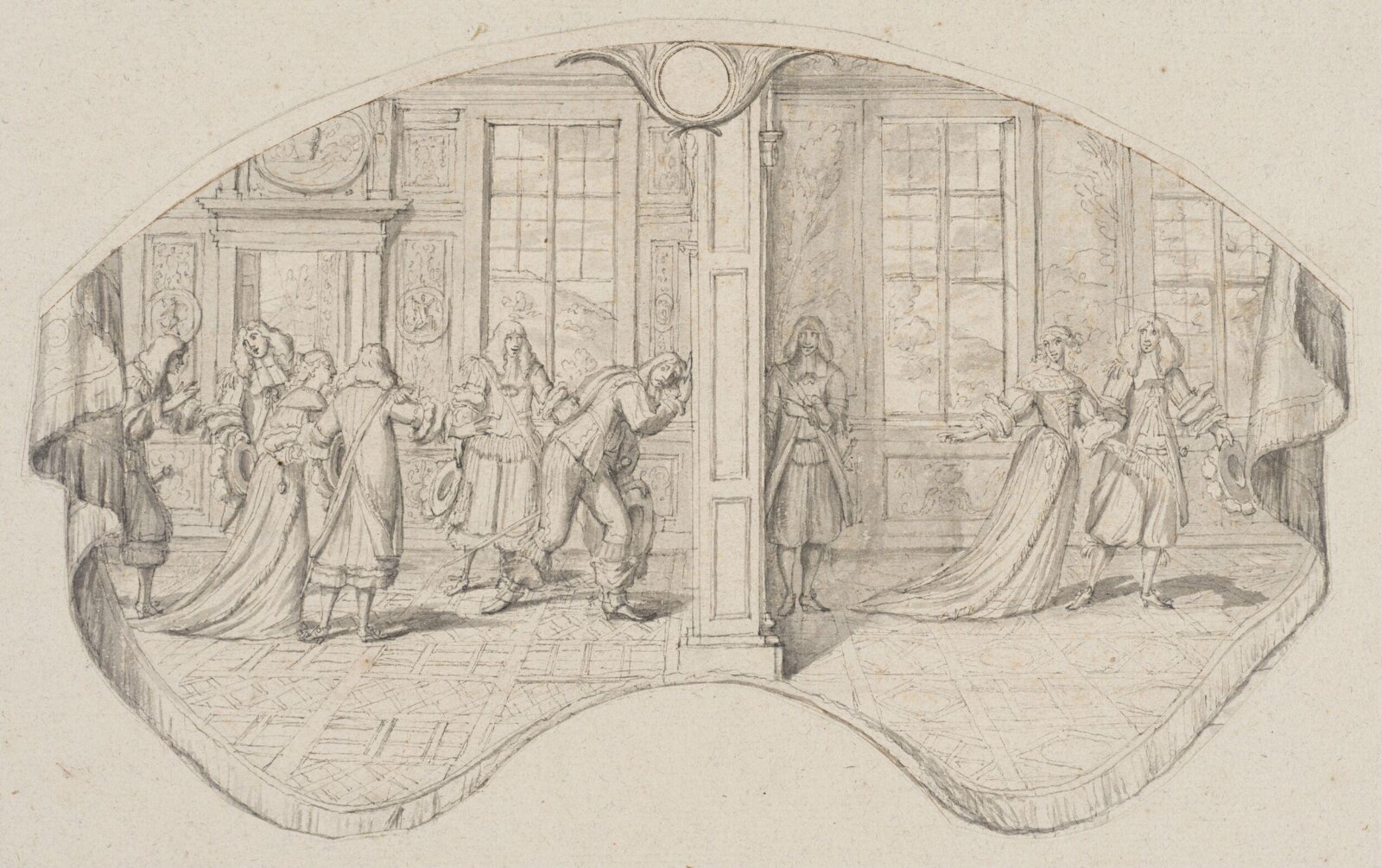 Drawing, François Chauveau, ca. 1665