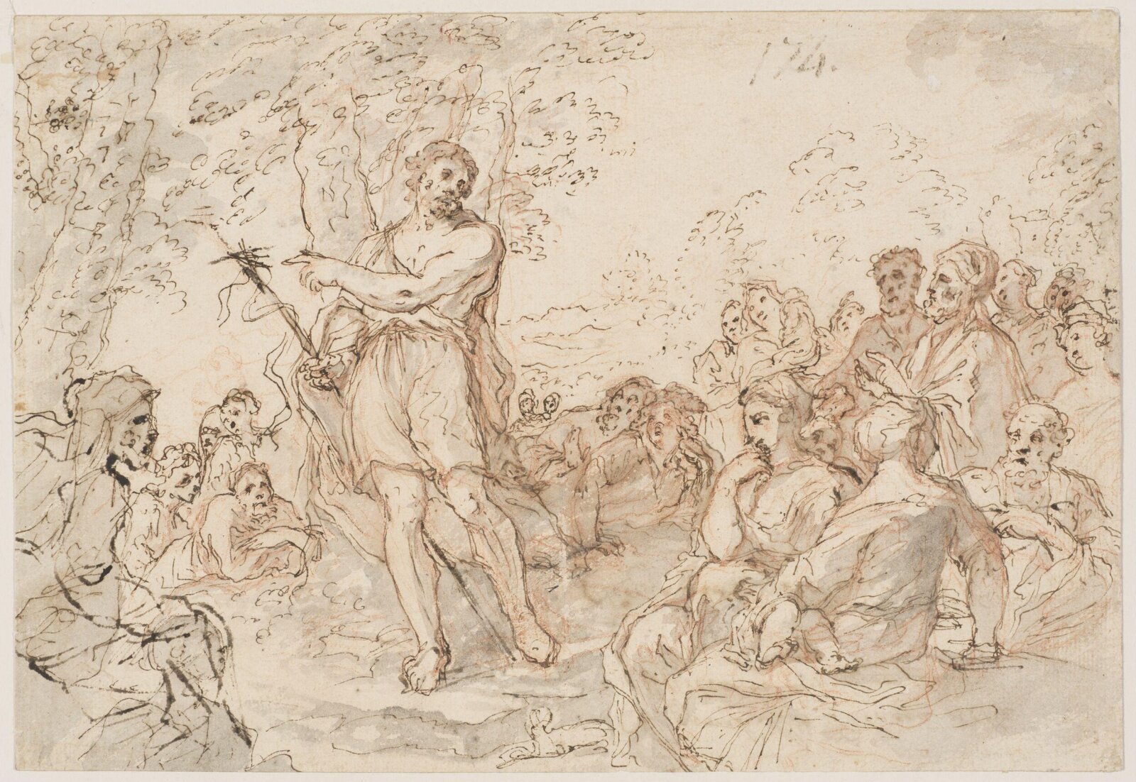 Drawing, Paris Bordone, mid 17th century