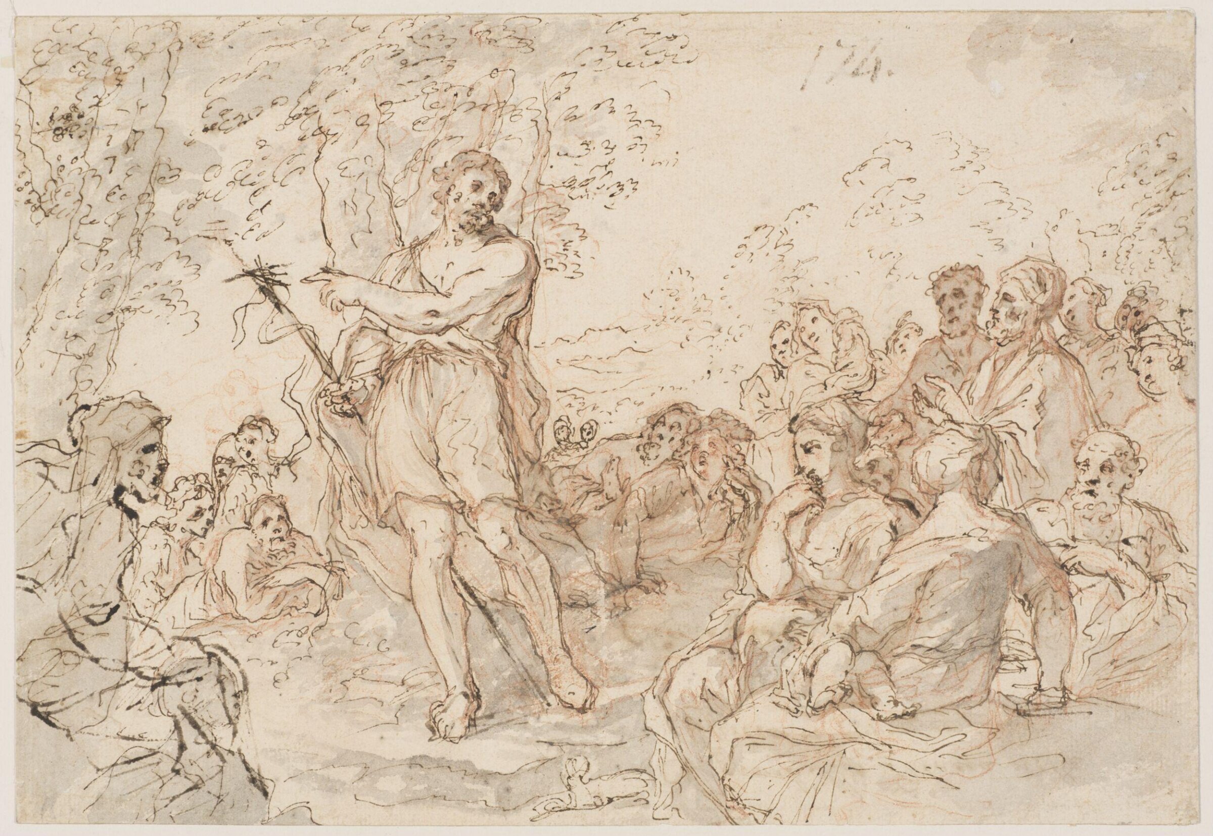Drawing, Paris Bordone, mid 17th century