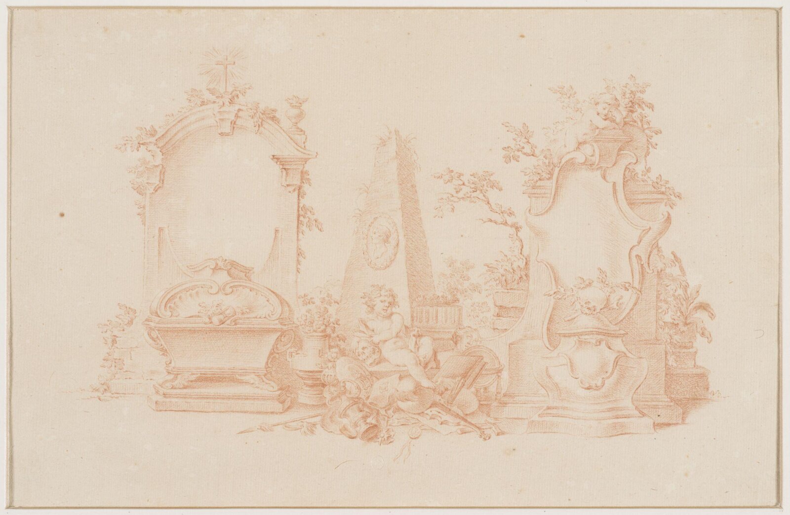 Drawing, attributed to François Boucher, 18th century