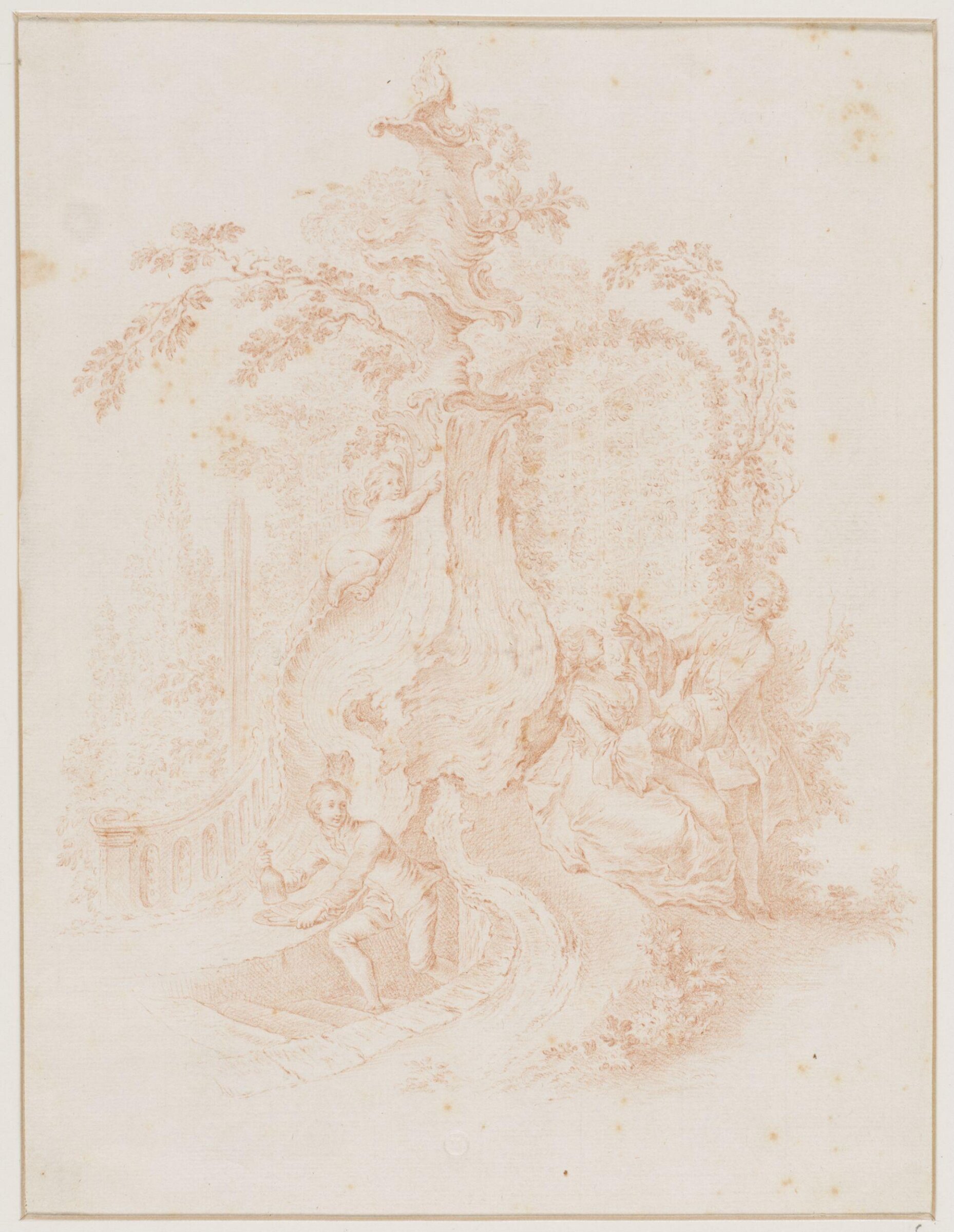 Drawing, attributed to François Boucher, 18th century