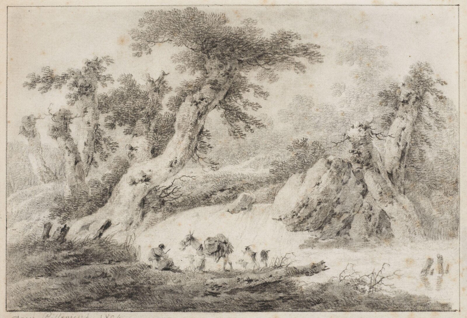 Cascade among rocks, 1804
