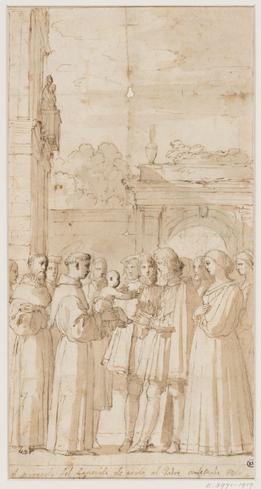 Drawing, Domenico da Castelfranco, early 17th century