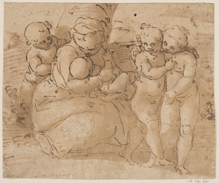Virgin and child with three nude boys top image