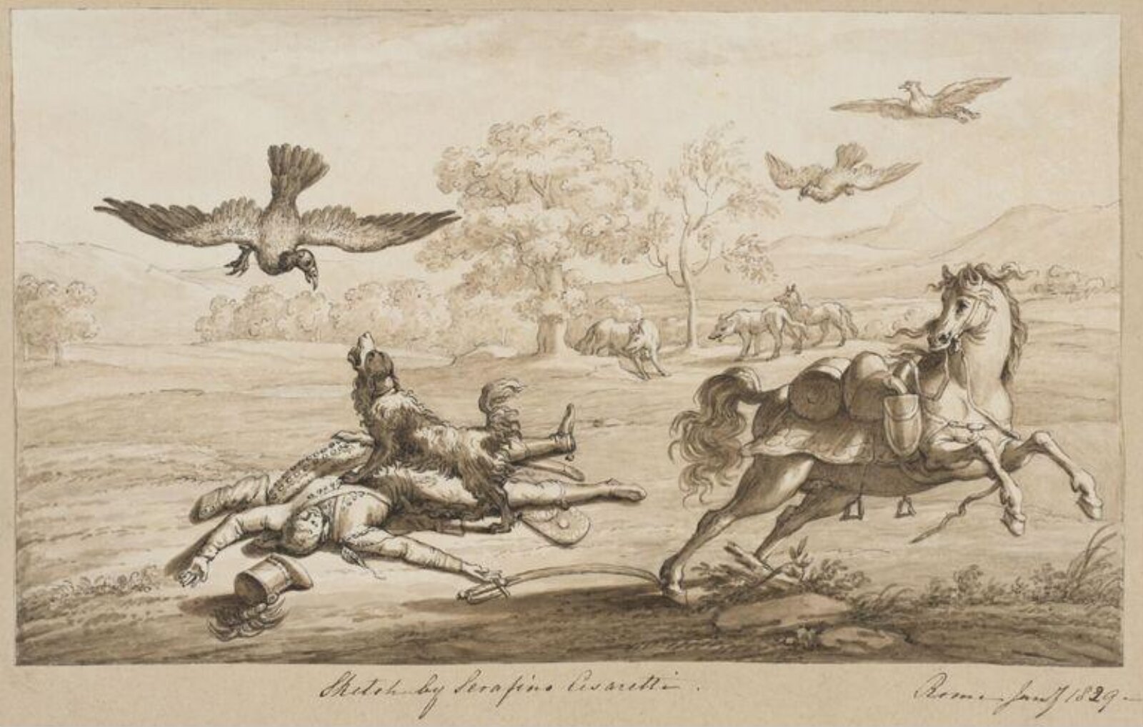 Drawing, Serafino Cesaretti, 01/1829