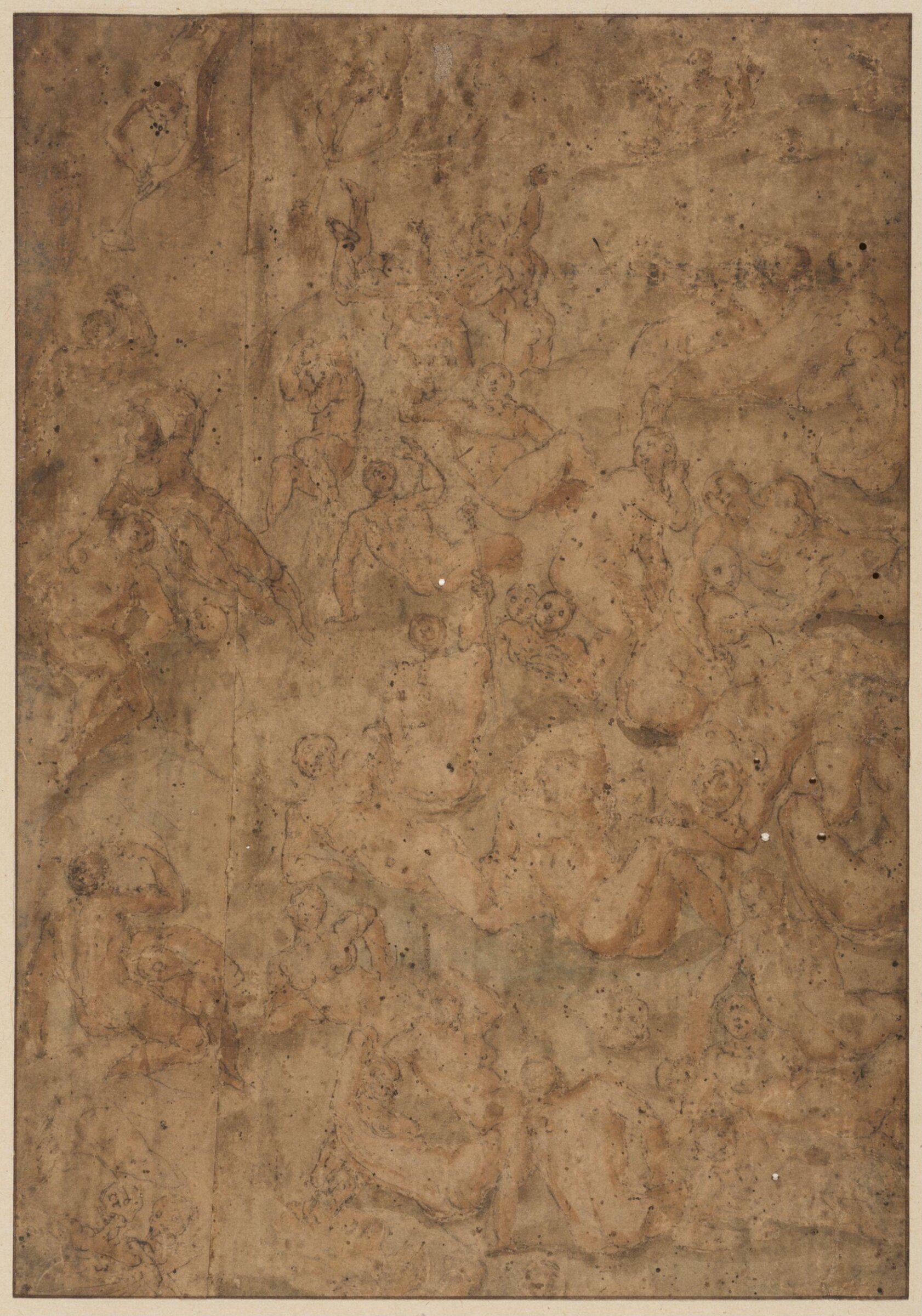 Copy of Pontormo's fresco of the Resurrection of the Dead on the right wall of the choir of San Lorenzo, Florence, Pontormo, 16th century