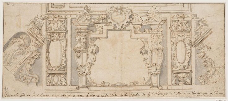Design for stucco decoration; ceiling top image