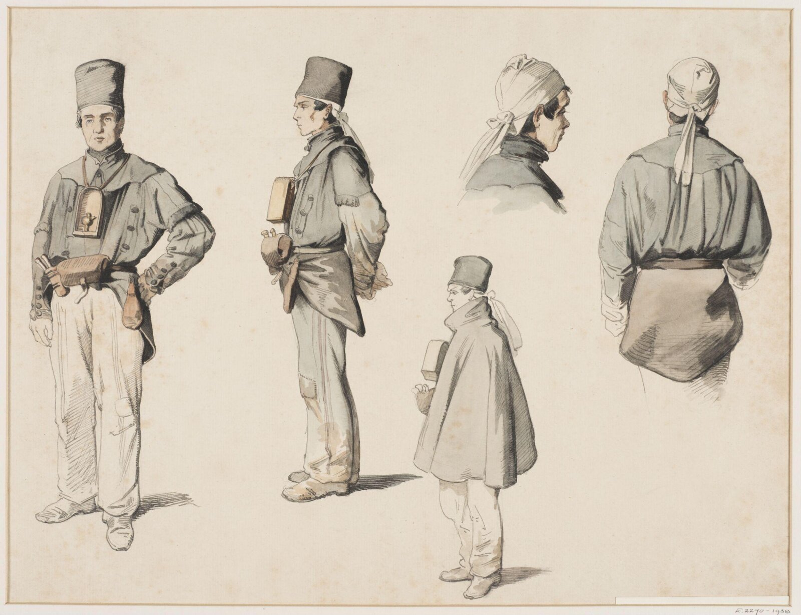 Watercolour drawing, Guido Bach, c.1860