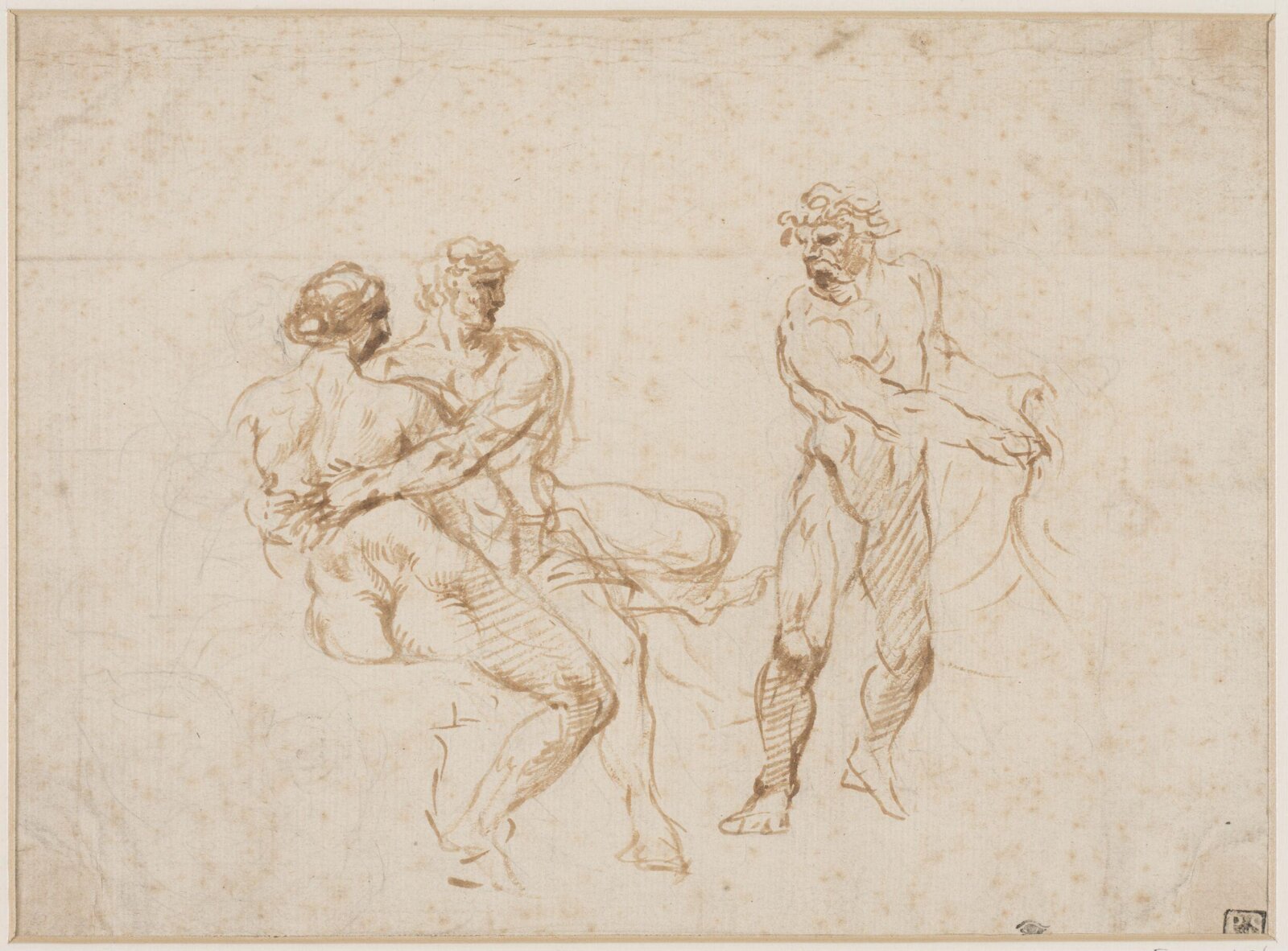 Vulcan casting a net over Venus and Mars, Castiglione, 1625-1675