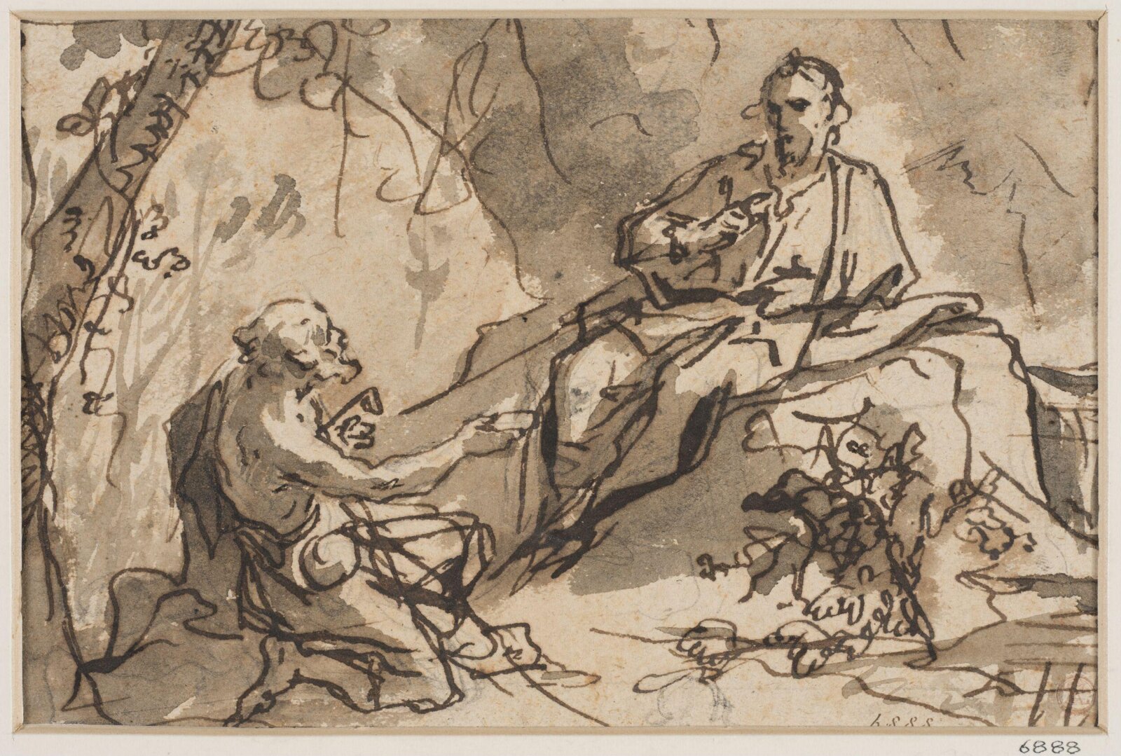 Christ tempted to turn a stone into bread, early 18th century