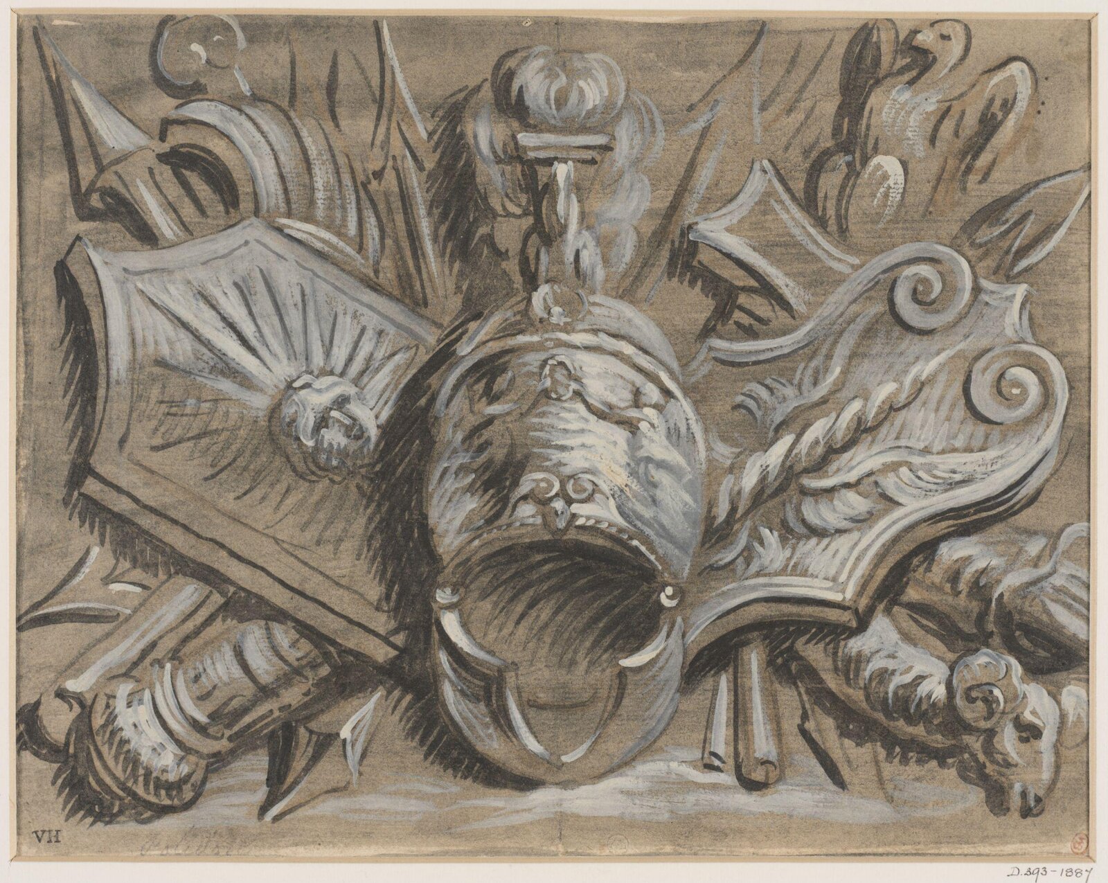 A trophy of arms, mid 16th century