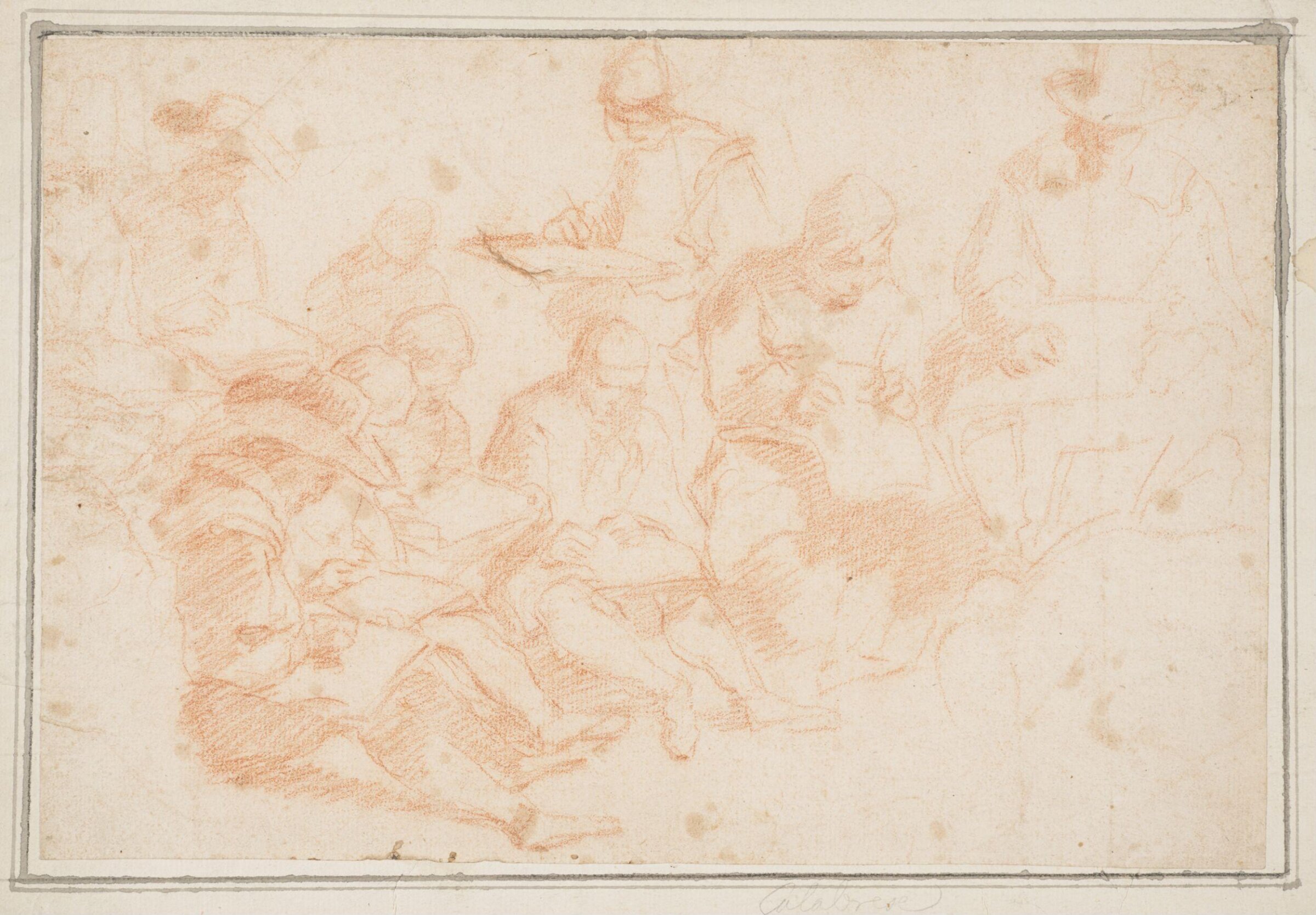 A group of artists drawing, Mattia Preti, 17th century