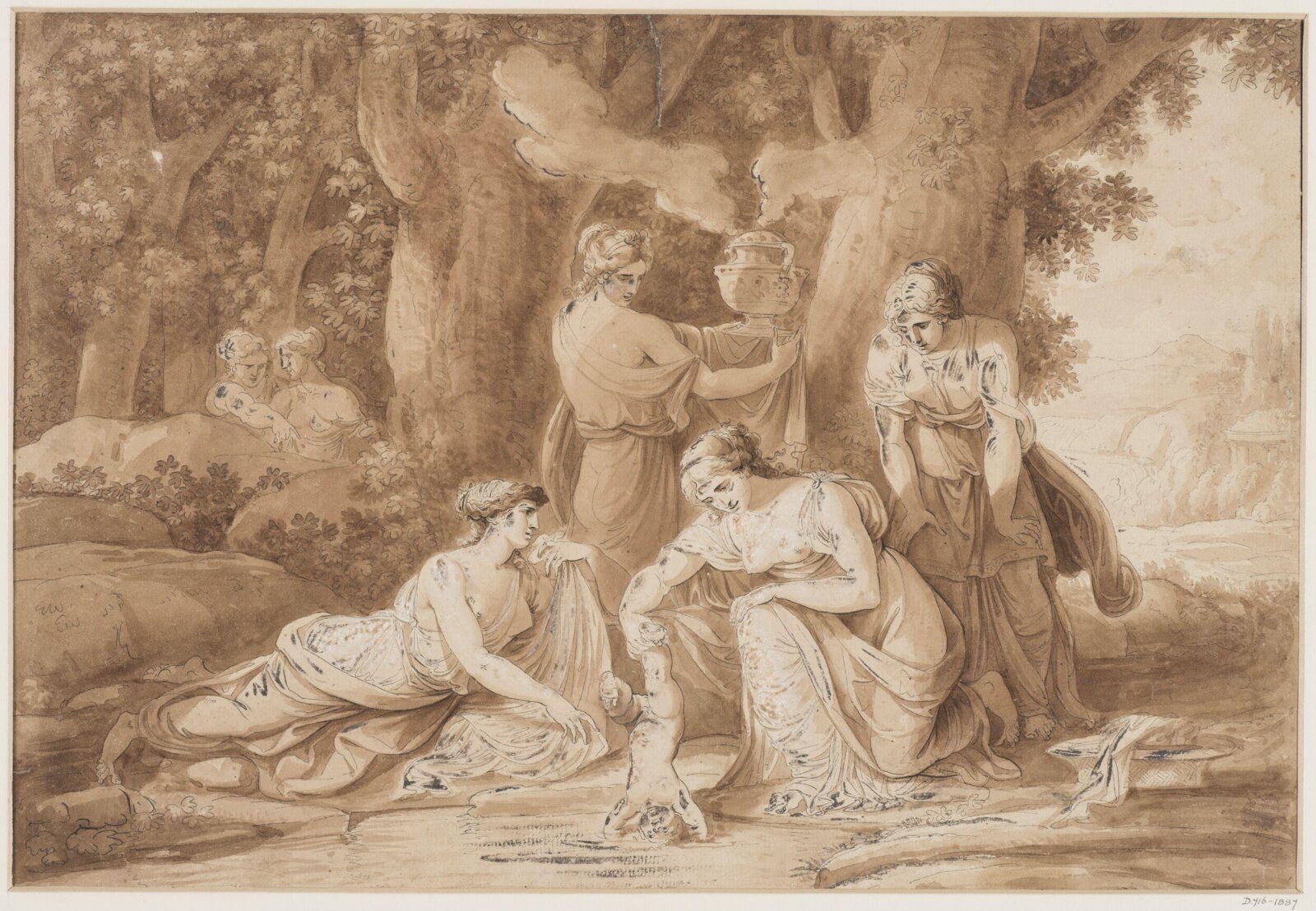 Thetis dipping Achilles, Giuseppe Cammarano, ca. 1790-1840