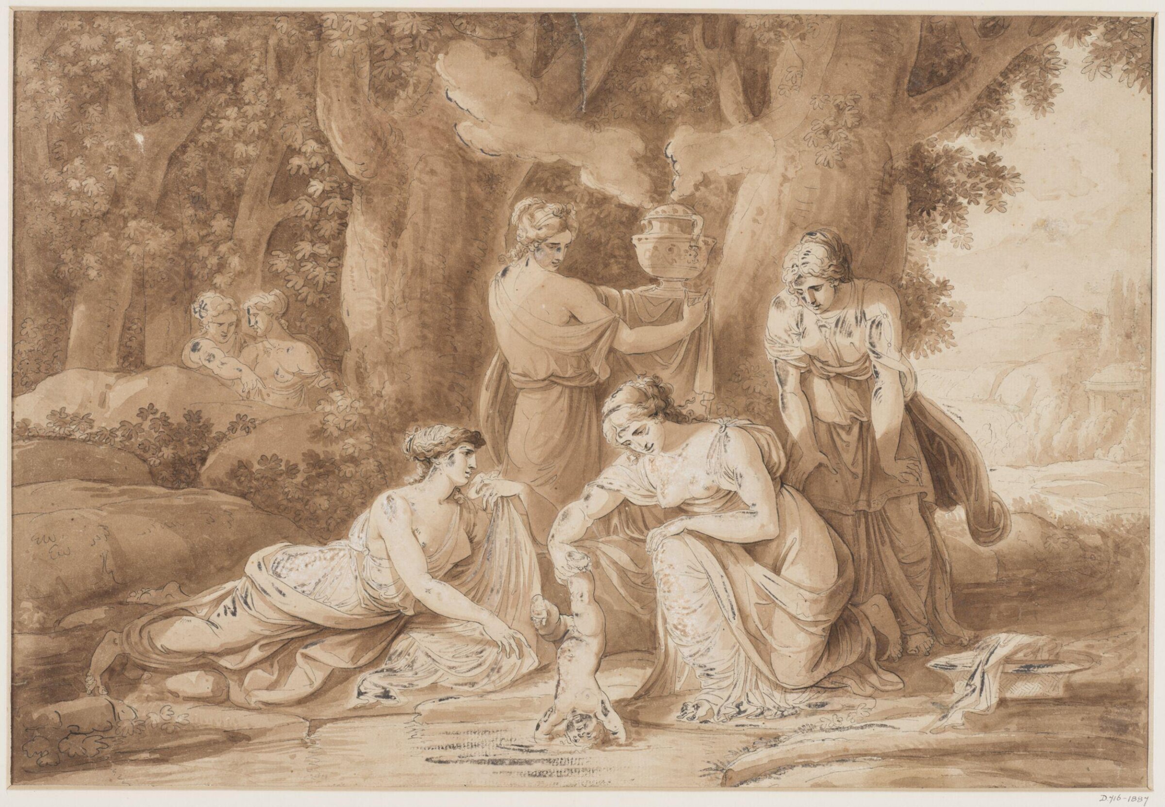 Thetis dipping Achilles, Giuseppe Cammarano, ca. 1790-1840