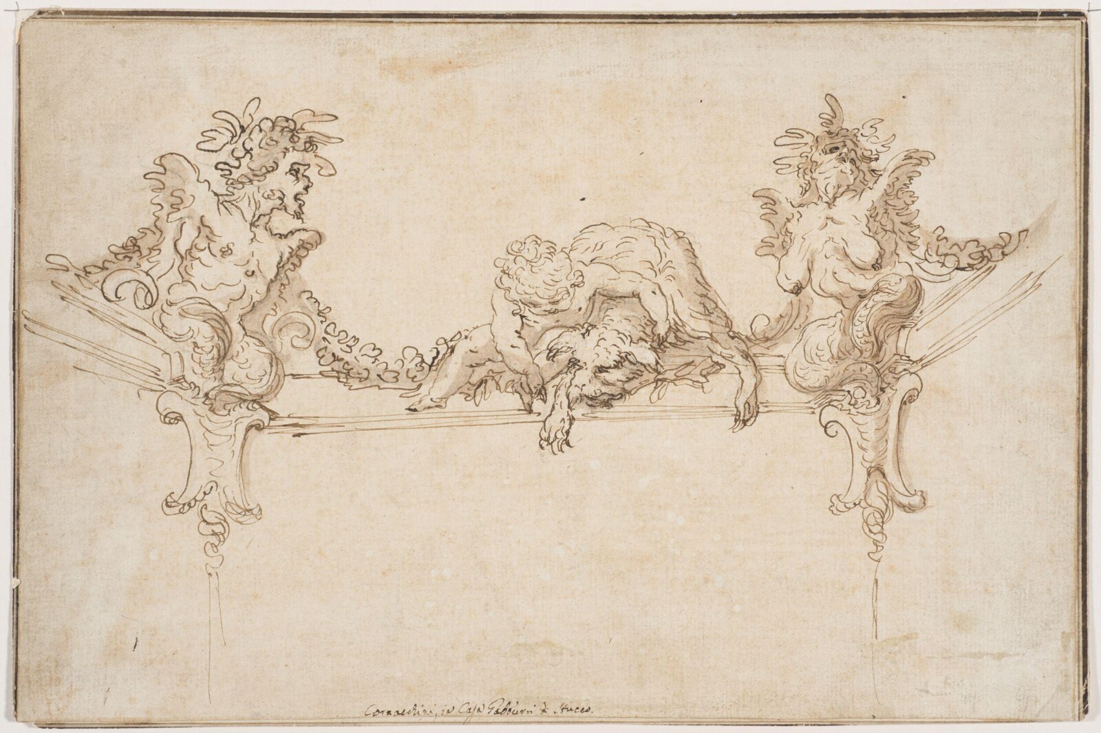 Design for a cornice, Agostino Cornacchini, ca. early 18th century