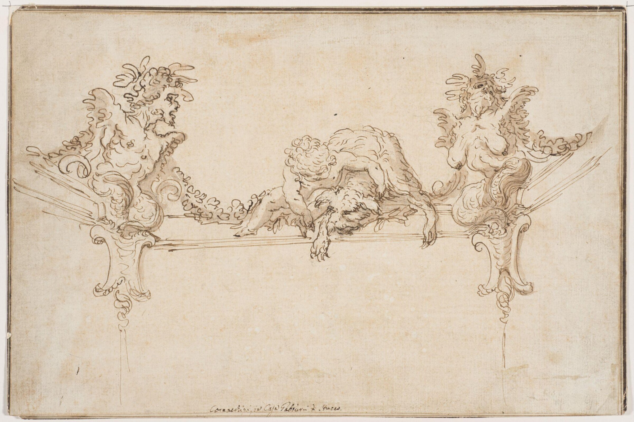 Design for a cornice, Agostino Cornacchini, ca. early 18th century