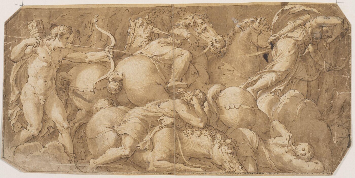 Polidoro da Caravaggio, The slaughter of Niobe's children