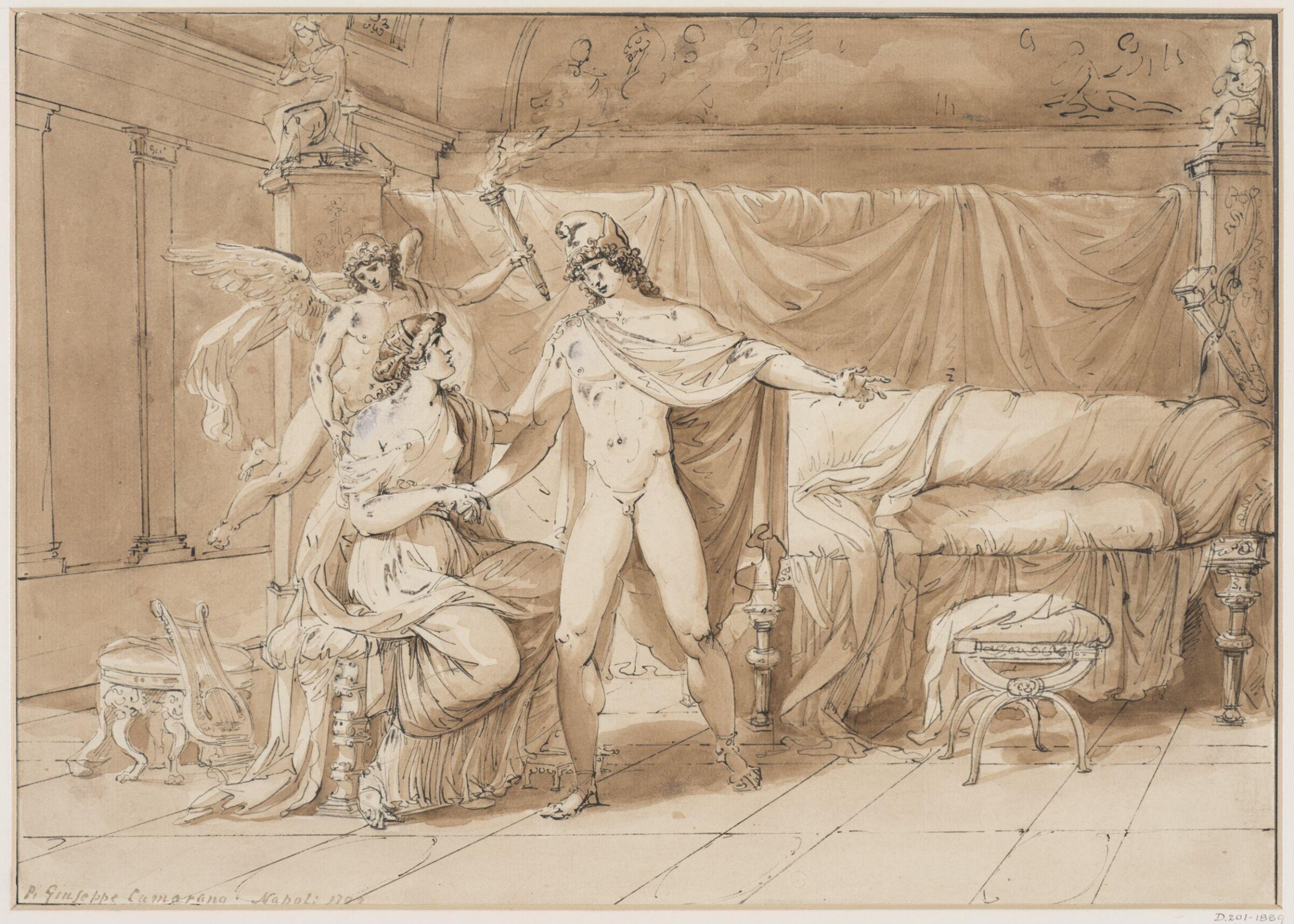 Paris and Helen, with Hymen, Giuseppe Cammarano, 1792