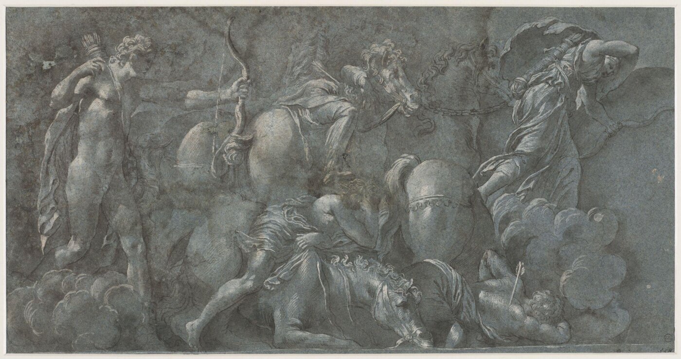 Polidoro da Caravaggio, The slaughter of Niobe's children