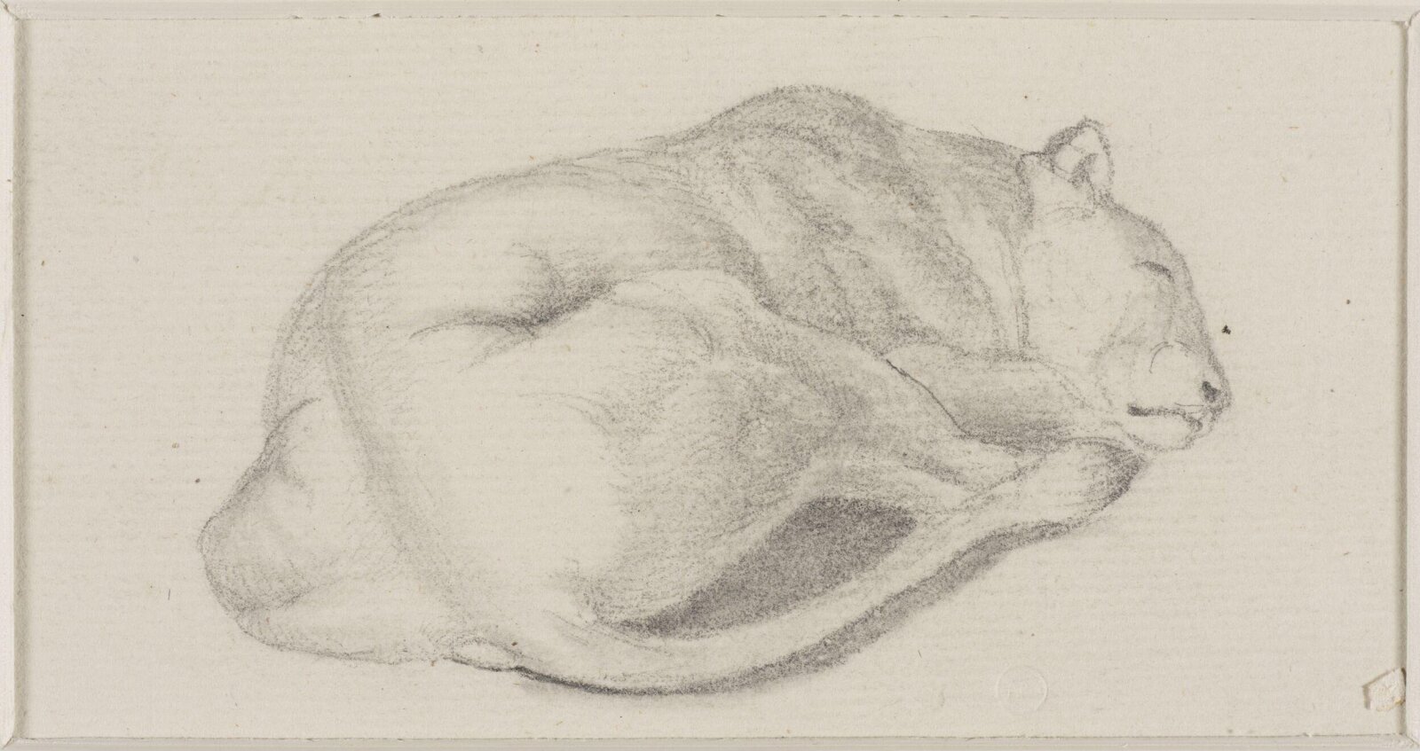 A Sleeping Lion, Eugène Verboeckhoven, 1826