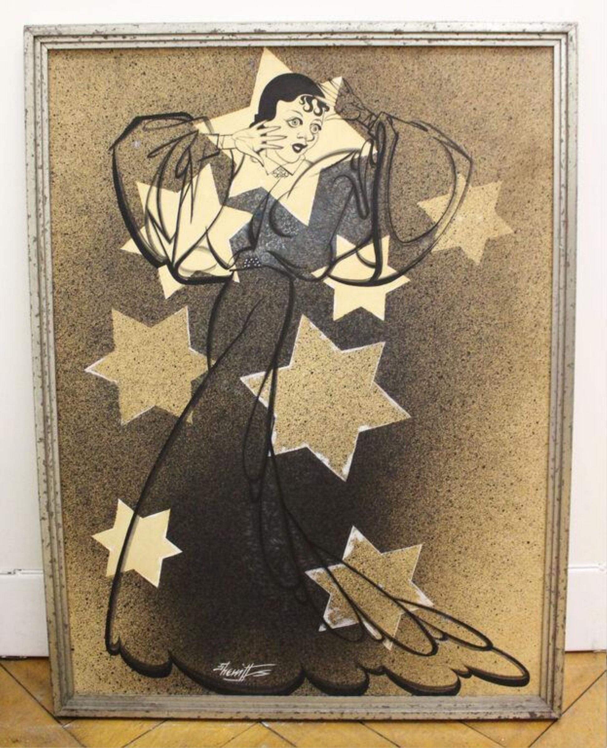 Caricature portrait of Mary Ellis, Robert Stewart Sherriffs, mid 20th century