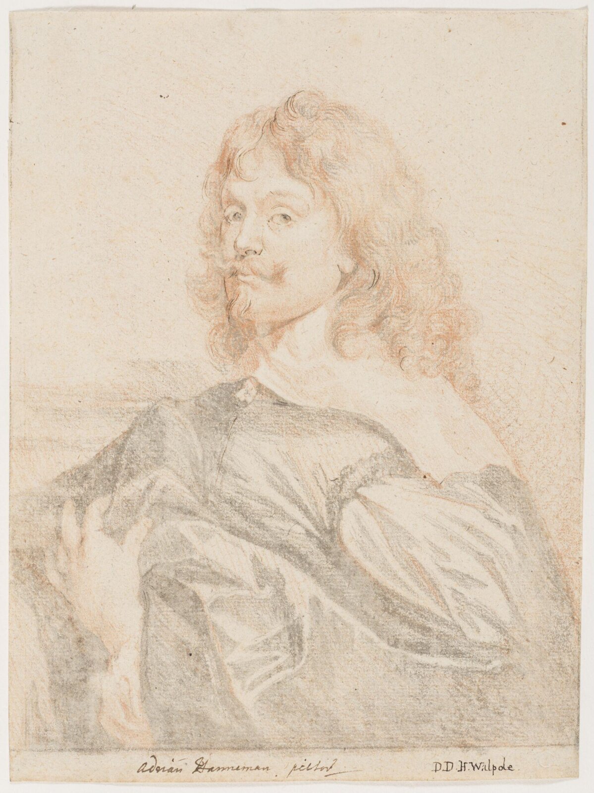Self-portrait, copy after Adriaen Hanneman, 17th century