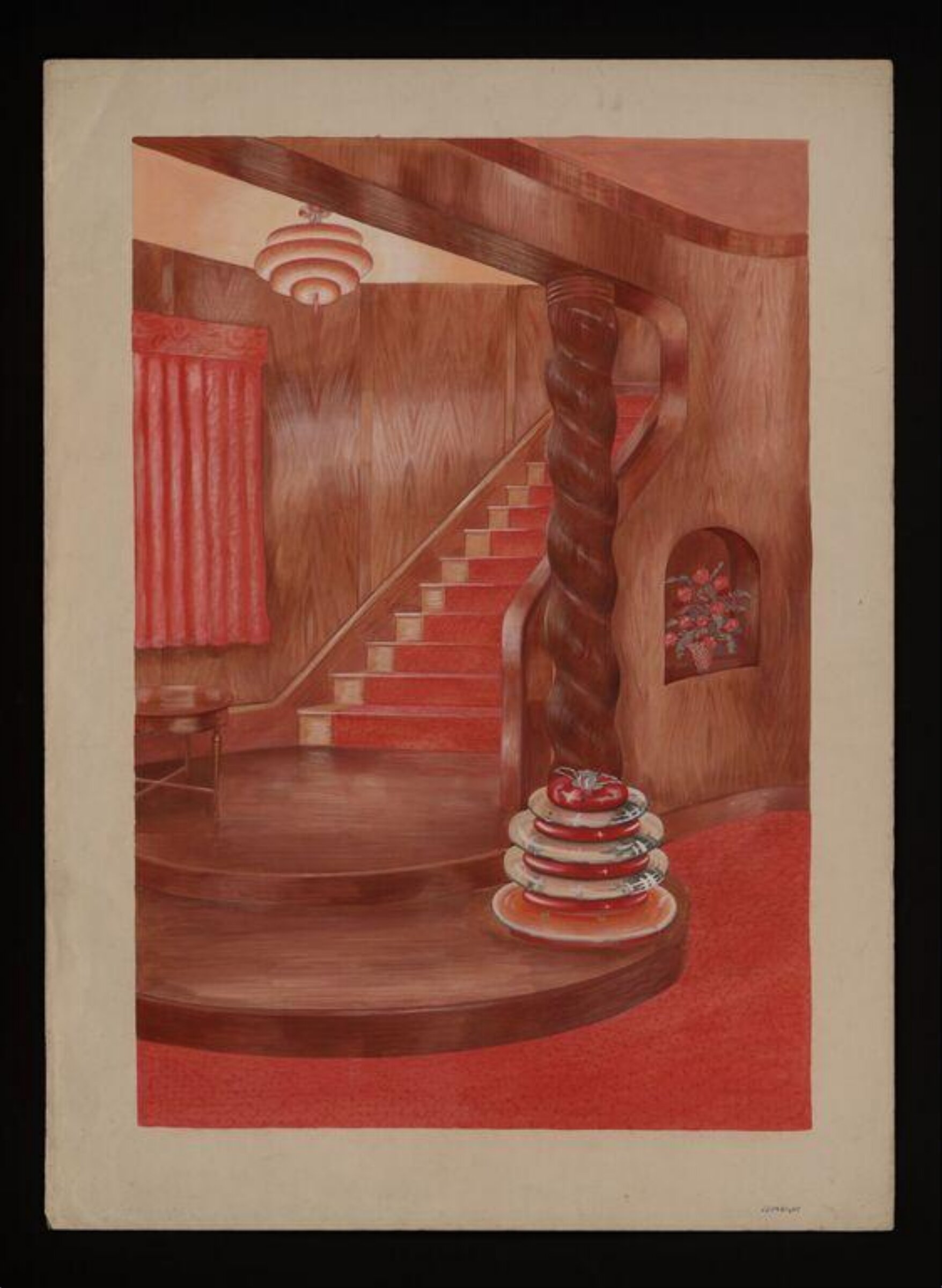 Interior sketch for the 'Empress of Britain', G H Wooller, 1930s