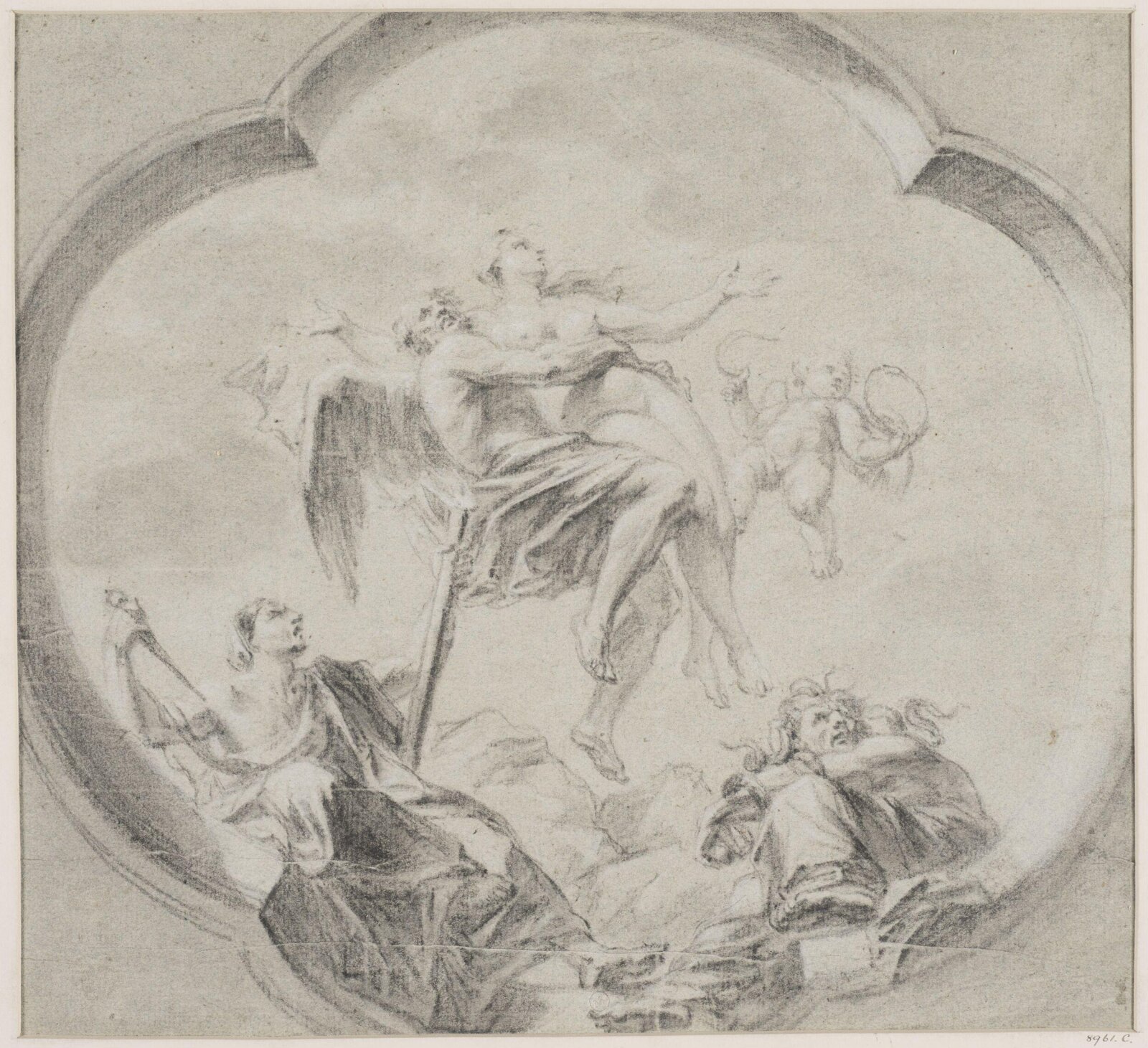 Truth and Time after an engraving after Nicolas Poussin, Benjamin West