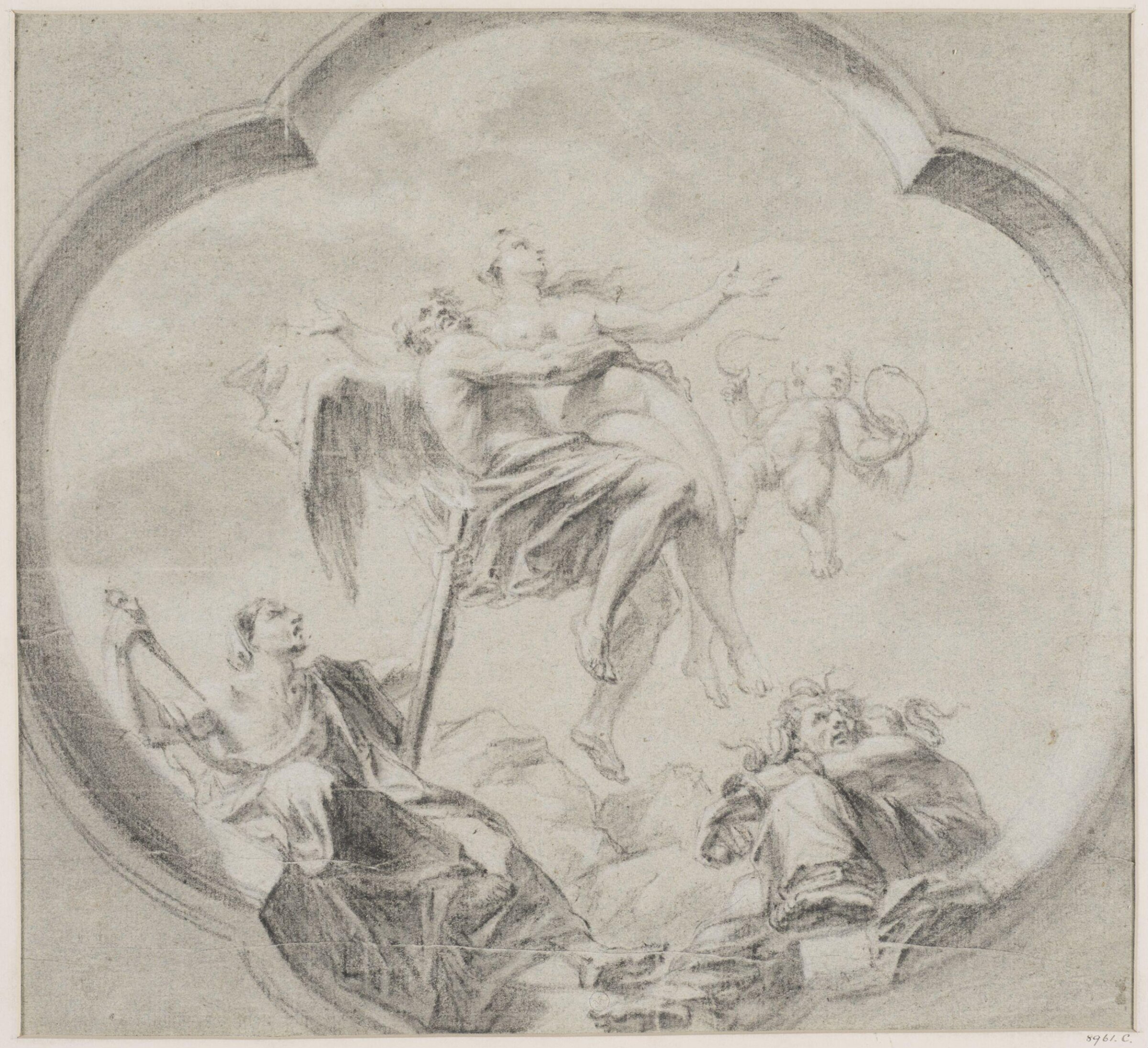 Truth and Time after an engraving after Nicolas Poussin, Benjamin West