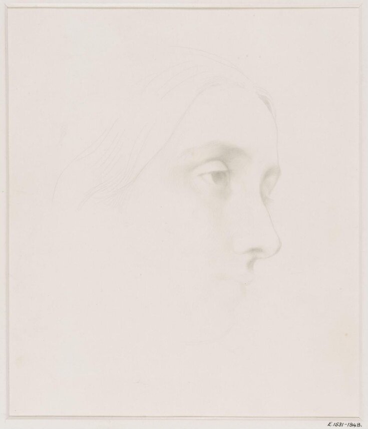 Study of the head of a young woman facing right top image